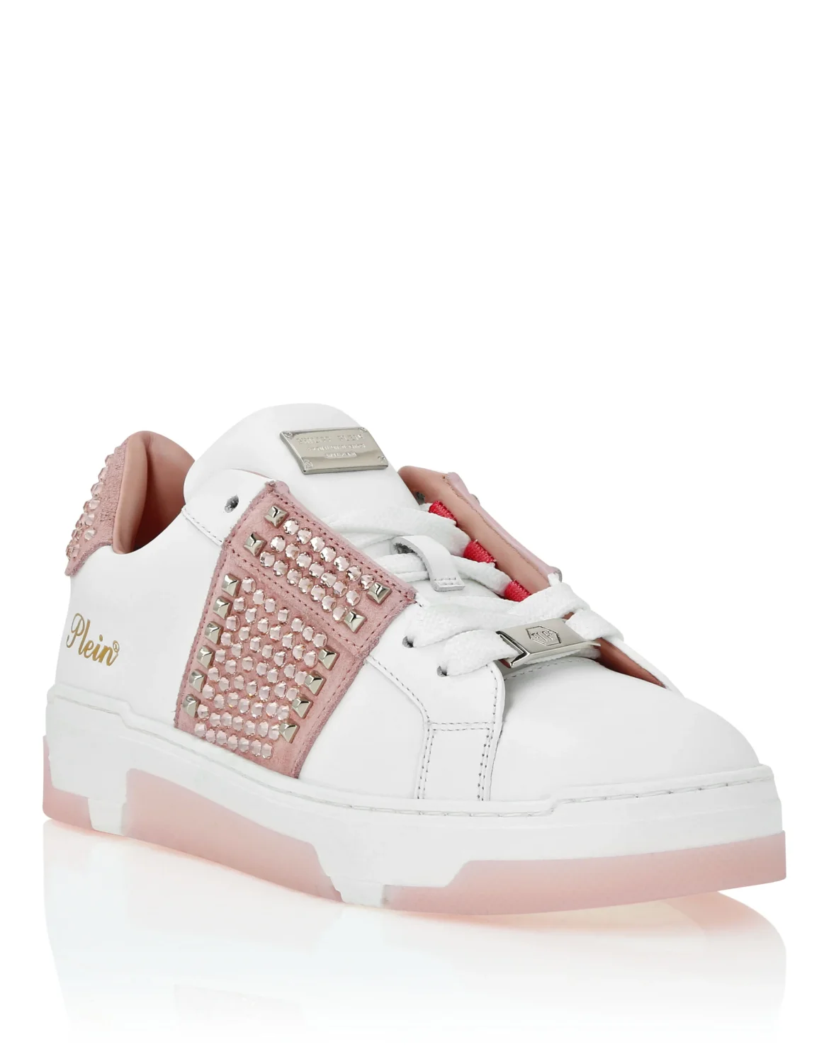 Low Top Sneakers Strass Studs, цвет: Розовый