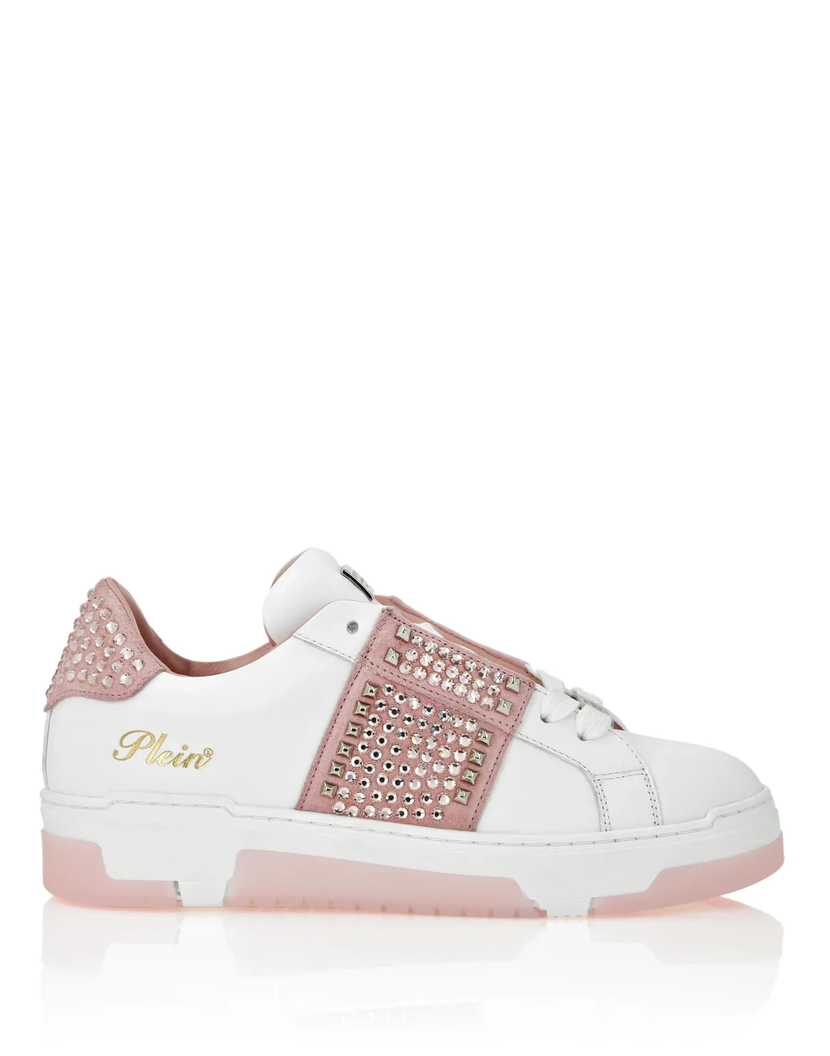 Low Top Sneakers Strass Studs, цвет: Розовый