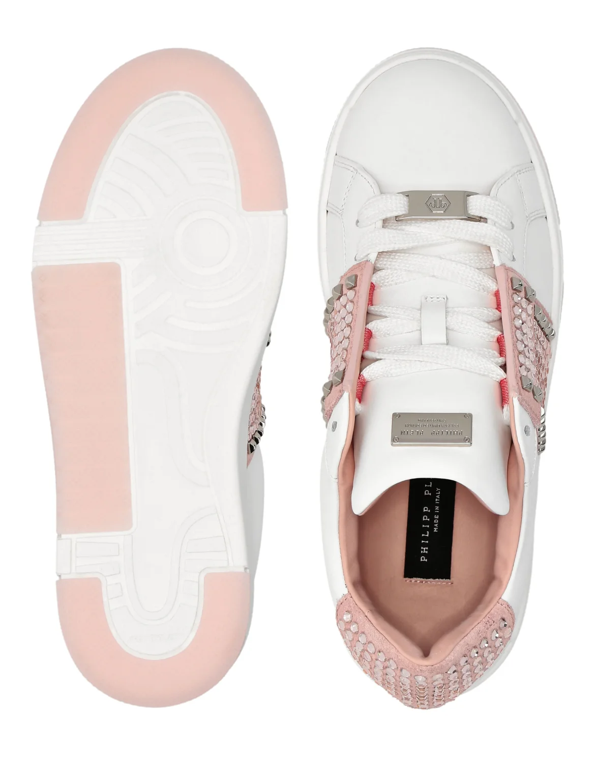 Low Top Sneakers Strass Studs, цвет: Розовый