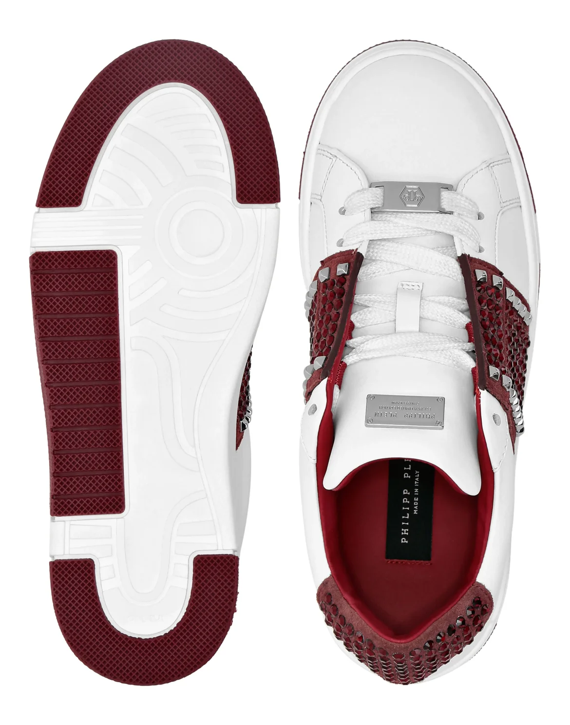 Low Top Sneakers Strass Studs, цвет: Красный