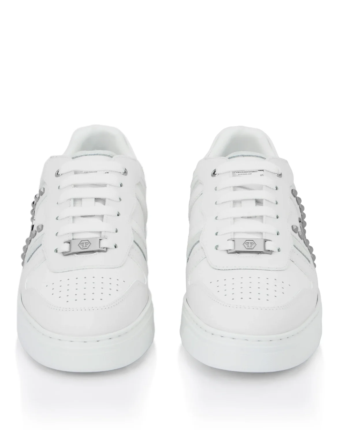 Low Top Sneakers Mix Cut Studs, цвет: Белый