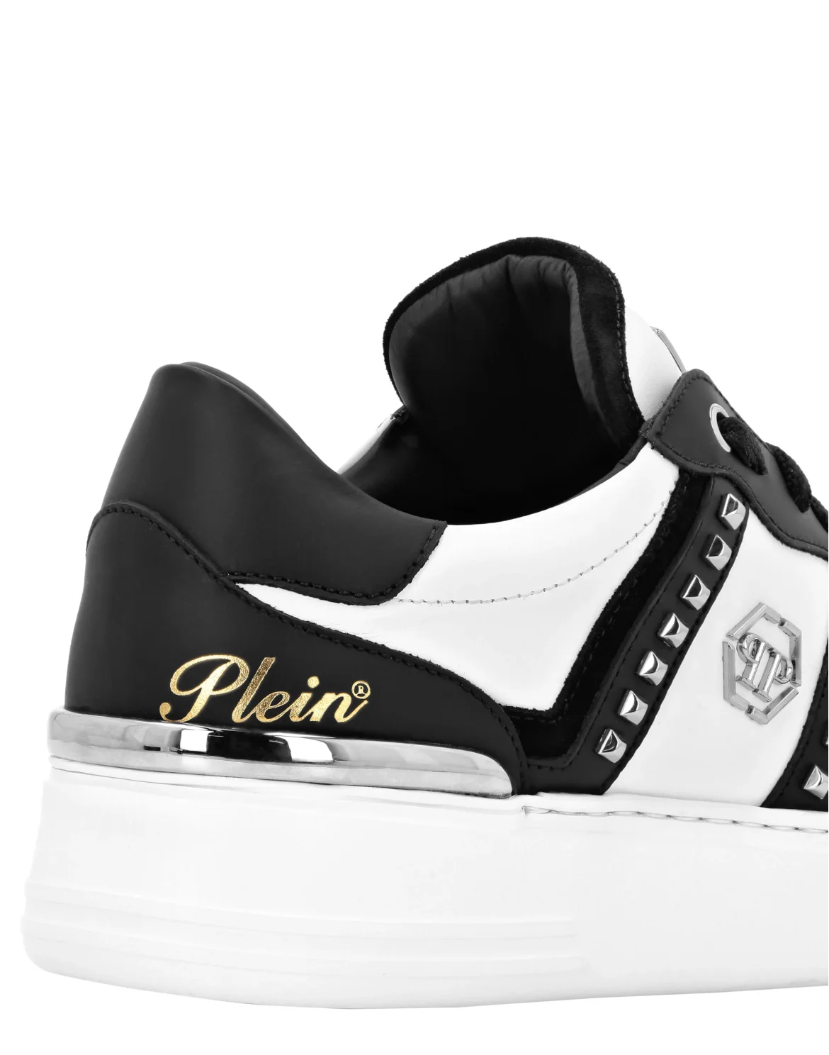 Low Top Sneakers Mix Cut Studs, цвет: Черный