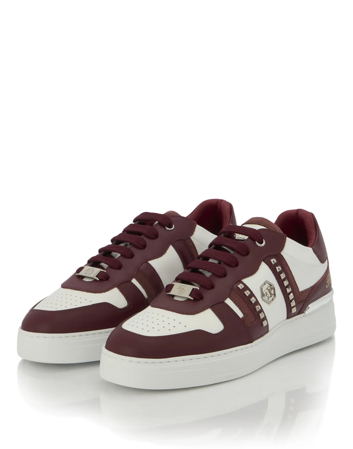 Low Top Sneakers Mix Cut Studs, цвет: Красный