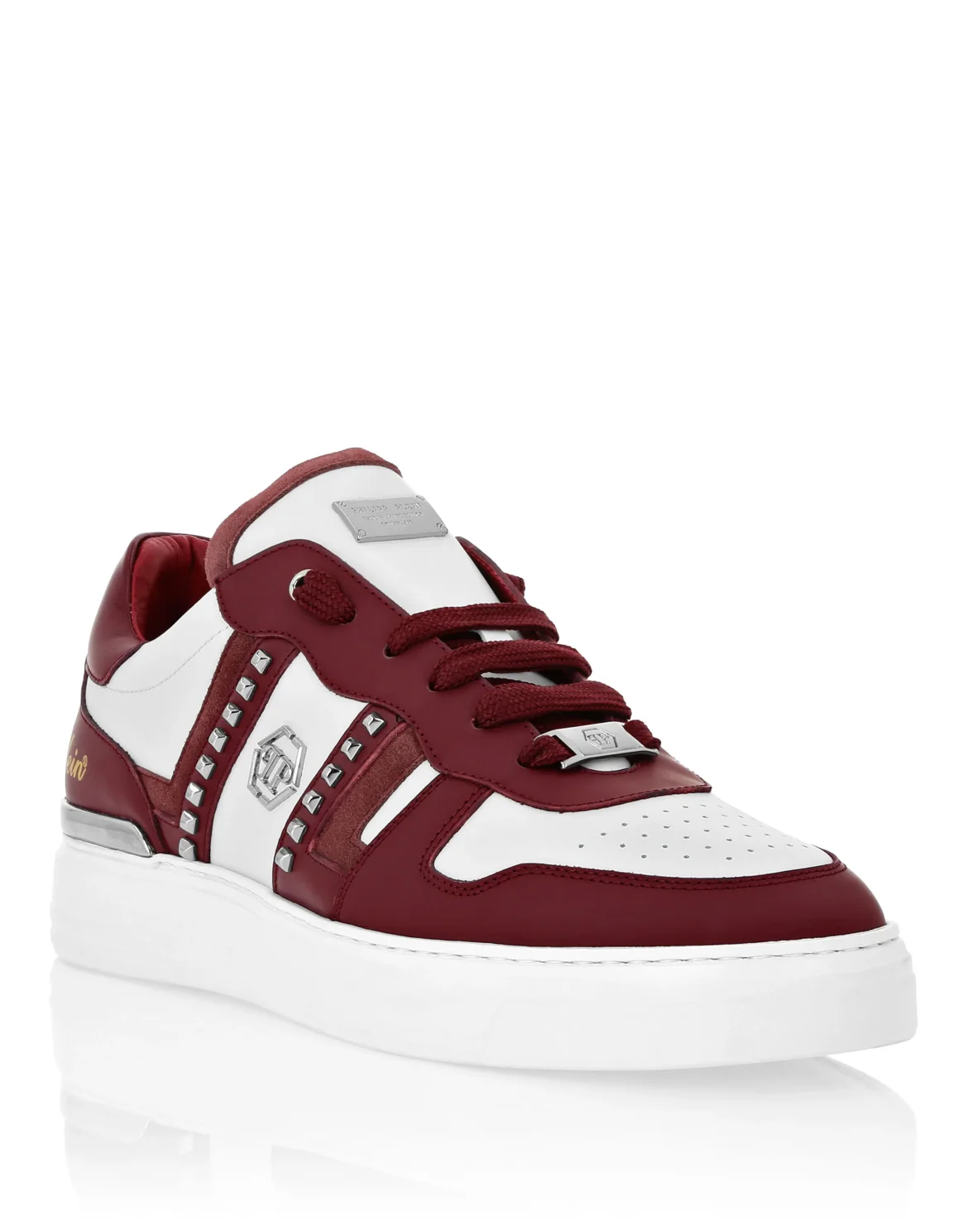 Low Top Sneakers Mix Cut Studs, цвет: Красный