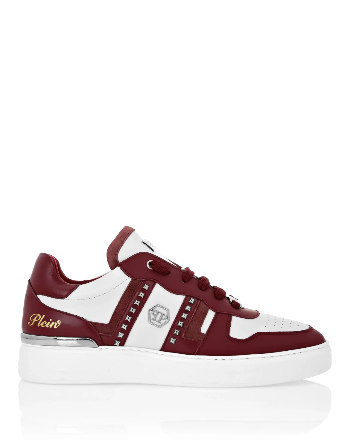 Low Top Sneakers Mix Cut Studs, цвет: Красный
