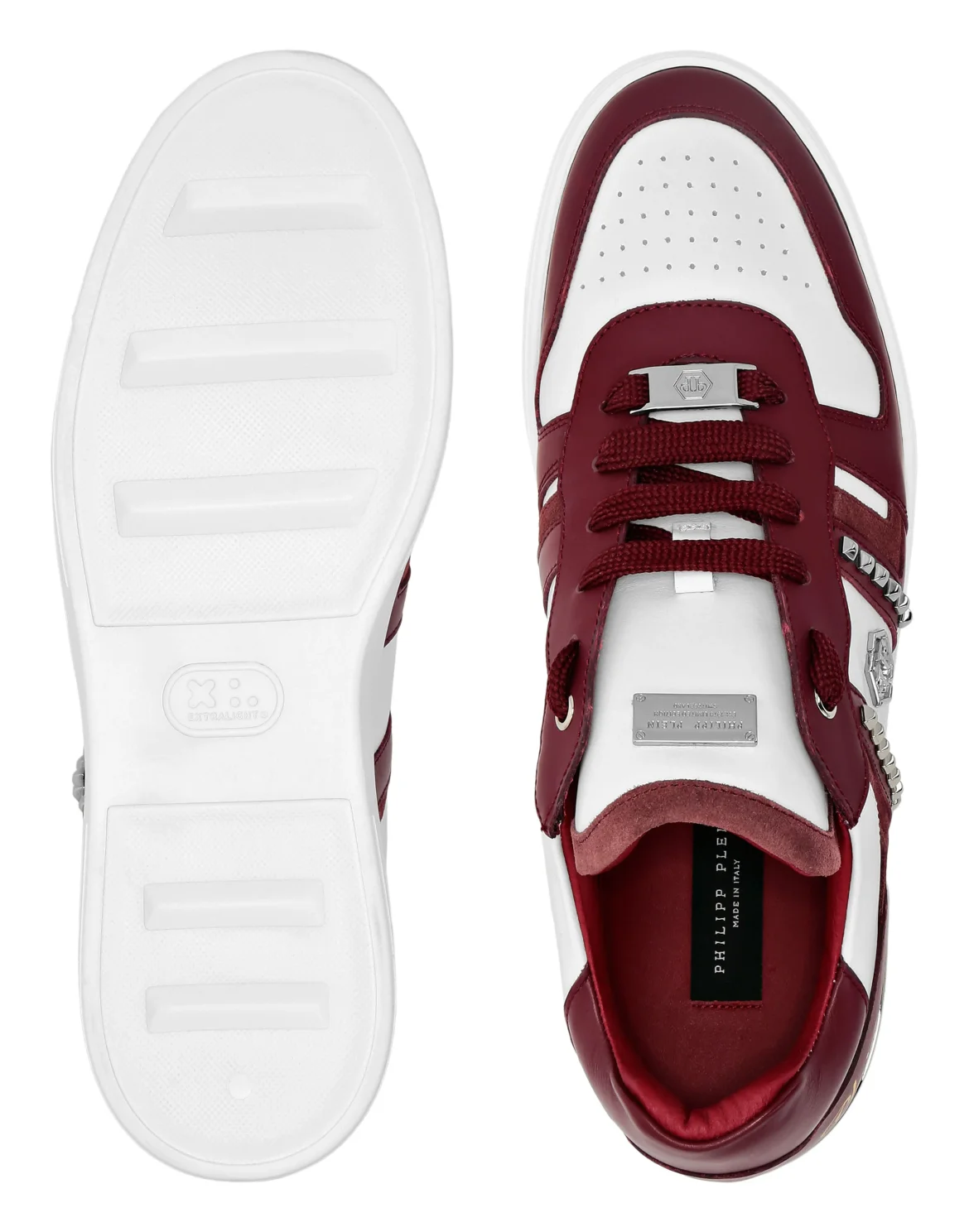 Low Top Sneakers Mix Cut Studs, цвет: Красный