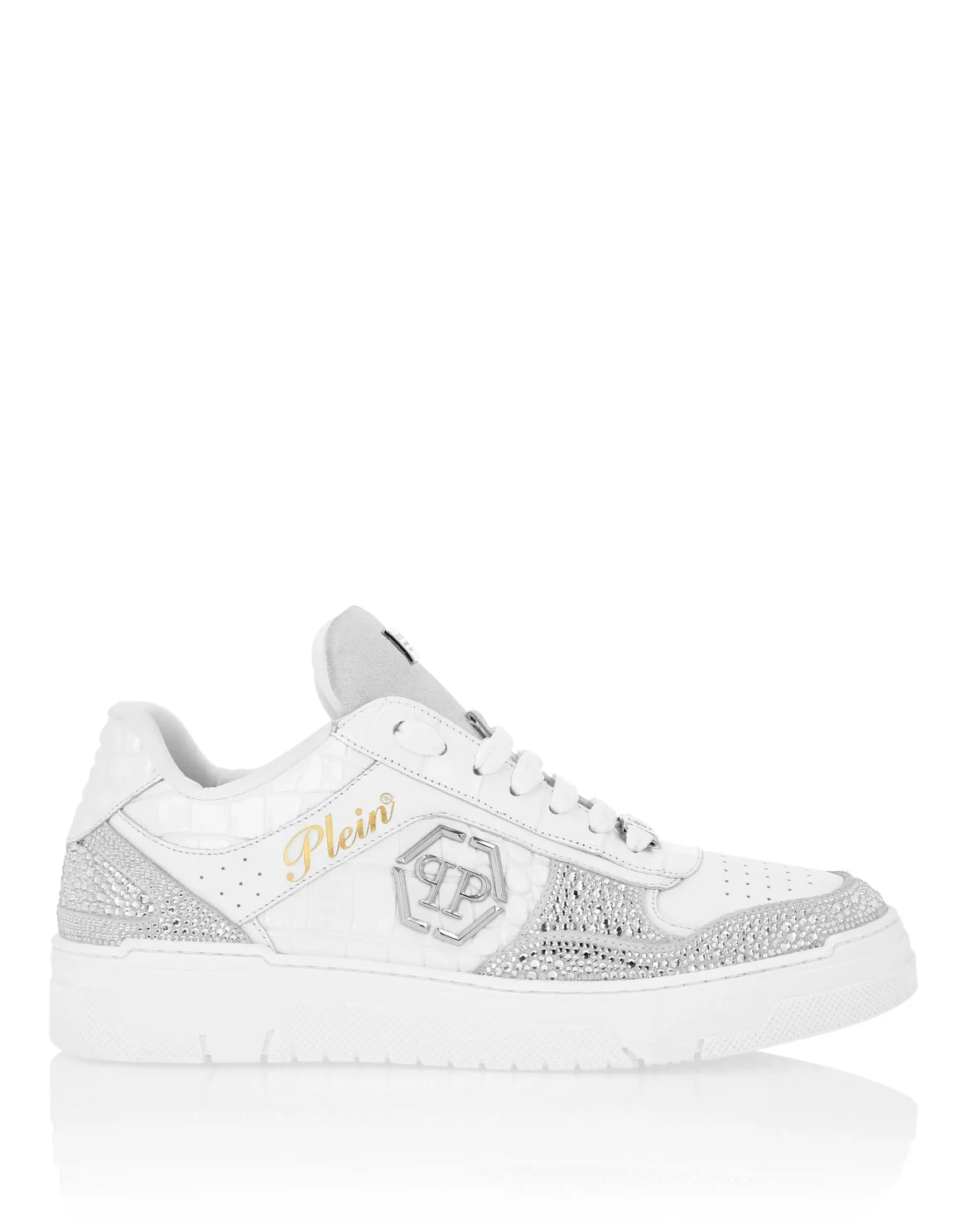 Low Top Sneakers Mix Strass Cocco, цвет: Белый