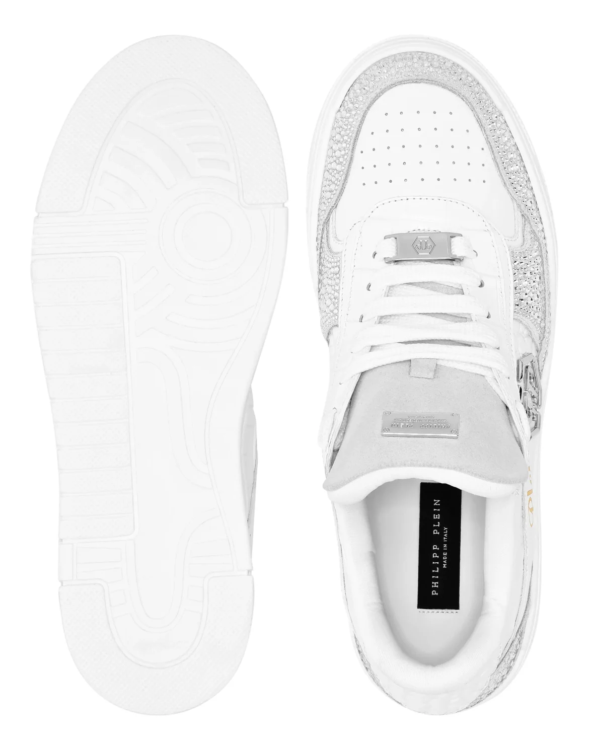 Low Top Sneakers Mix Strass Cocco, цвет: Белый