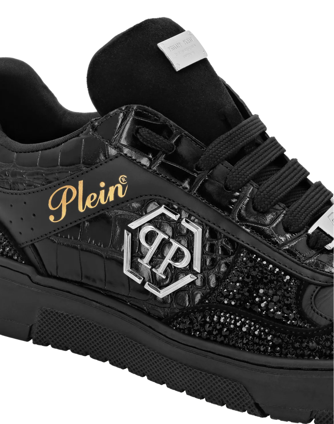 Low Top Sneakers Mix Strass Cocco, цвет: Черный