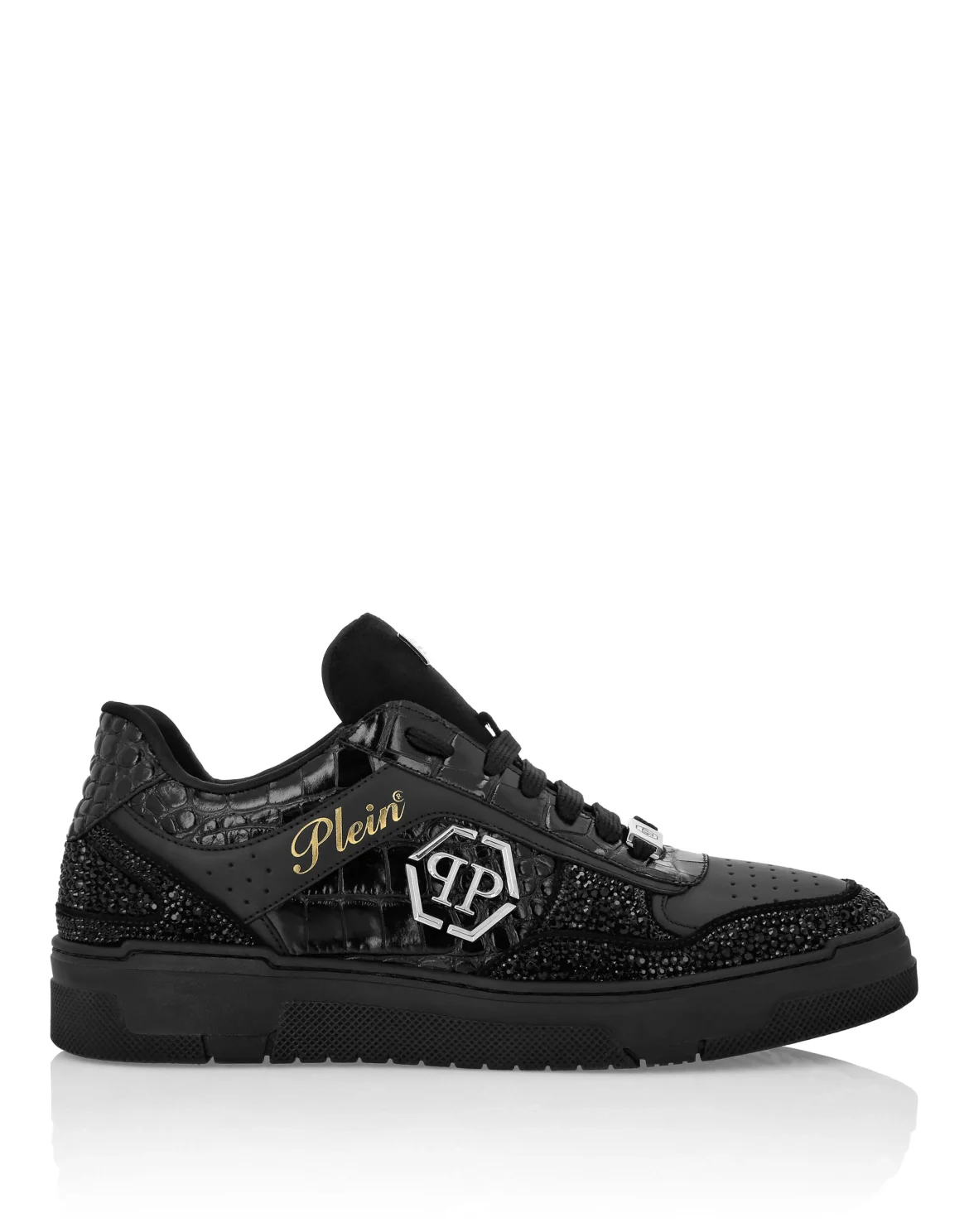Low Top Sneakers Mix Strass Cocco, цвет: Черный