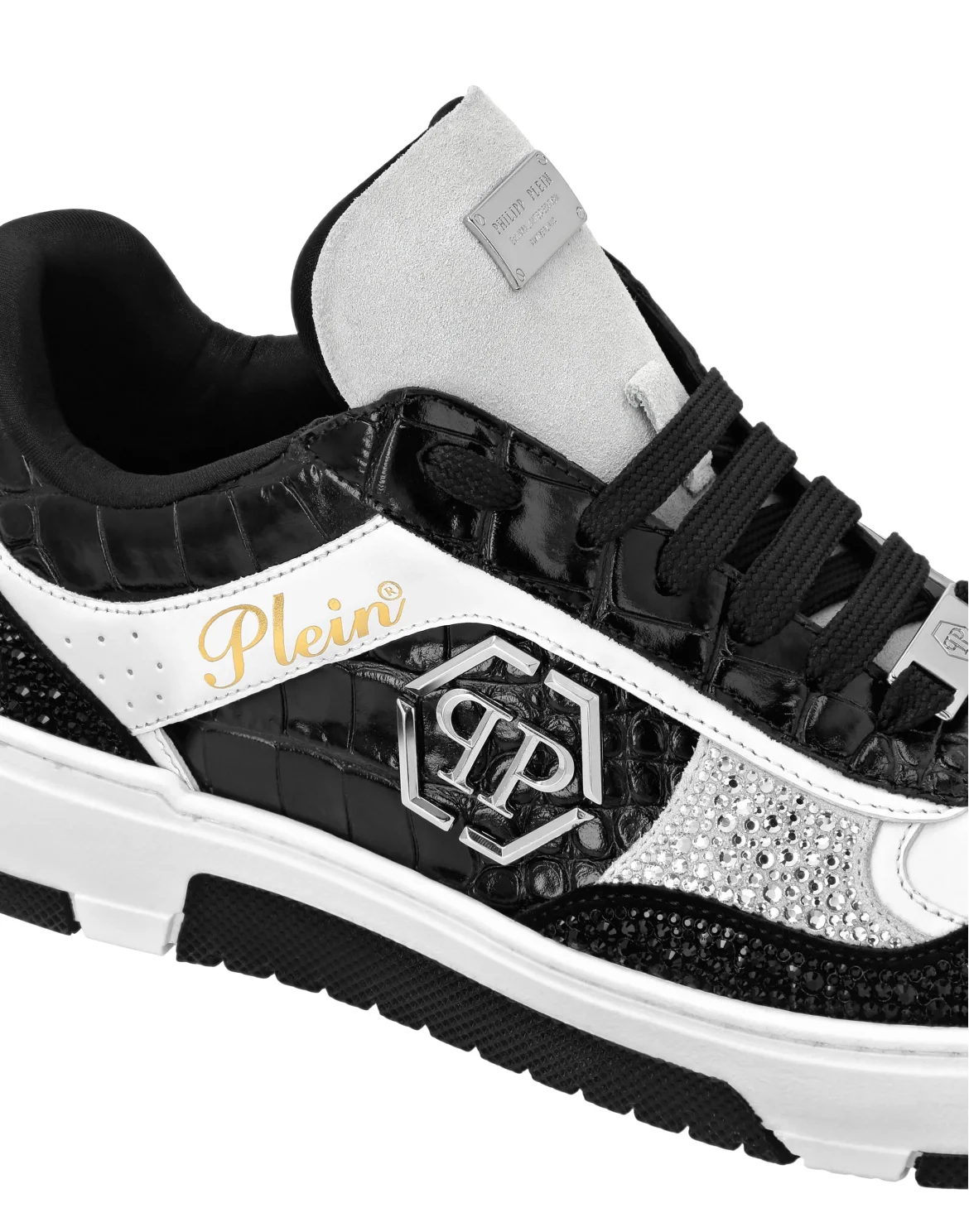 Low Top Sneakers Mix Strass Cocco, цвет: Черный