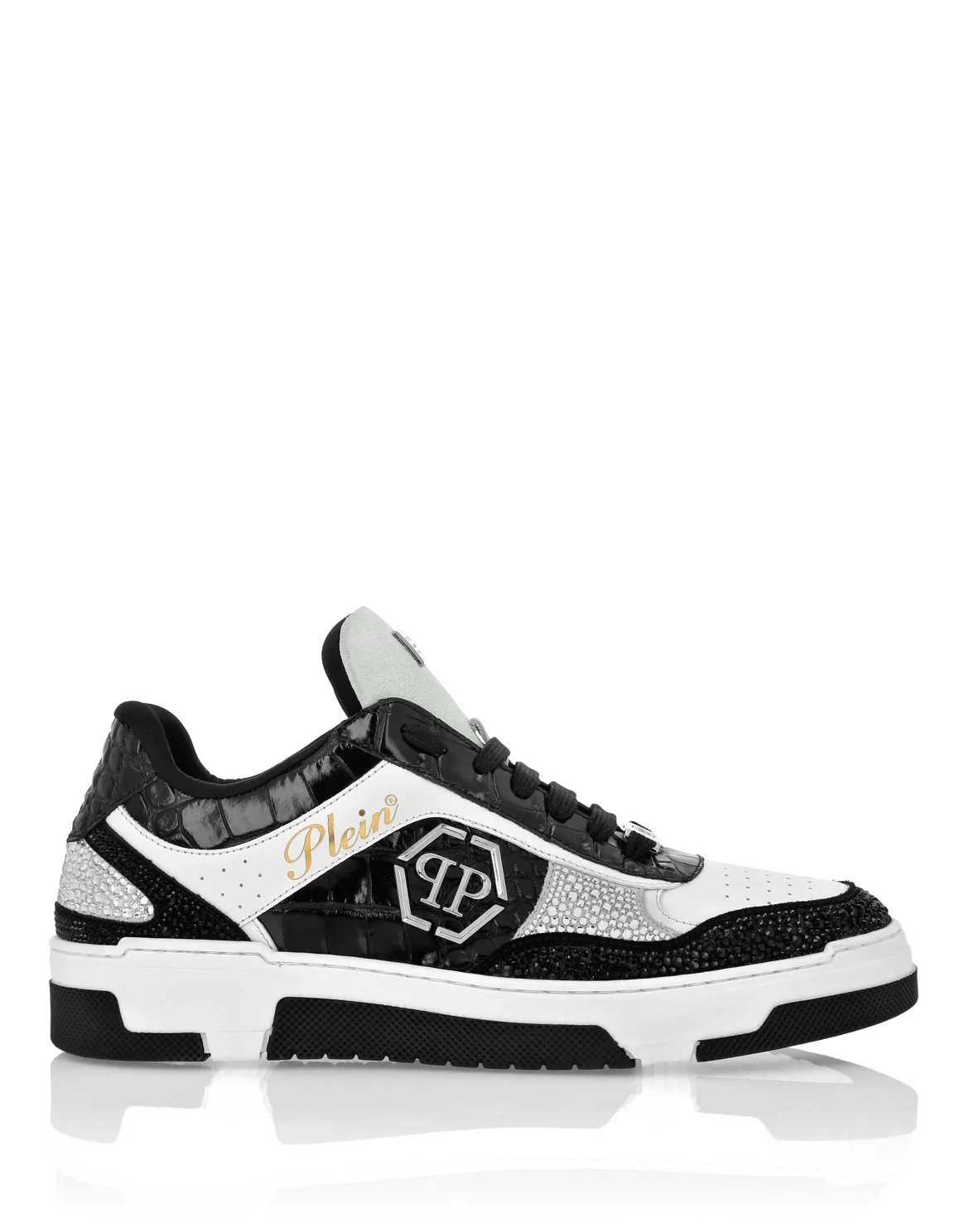 Low Top Sneakers Mix Strass Cocco, цвет: Черный