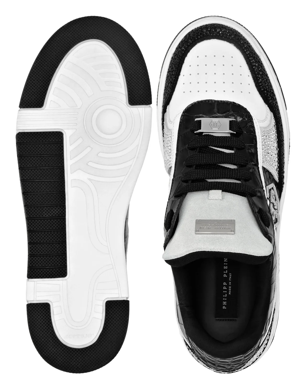 Low Top Sneakers Mix Strass Cocco, цвет: Черный