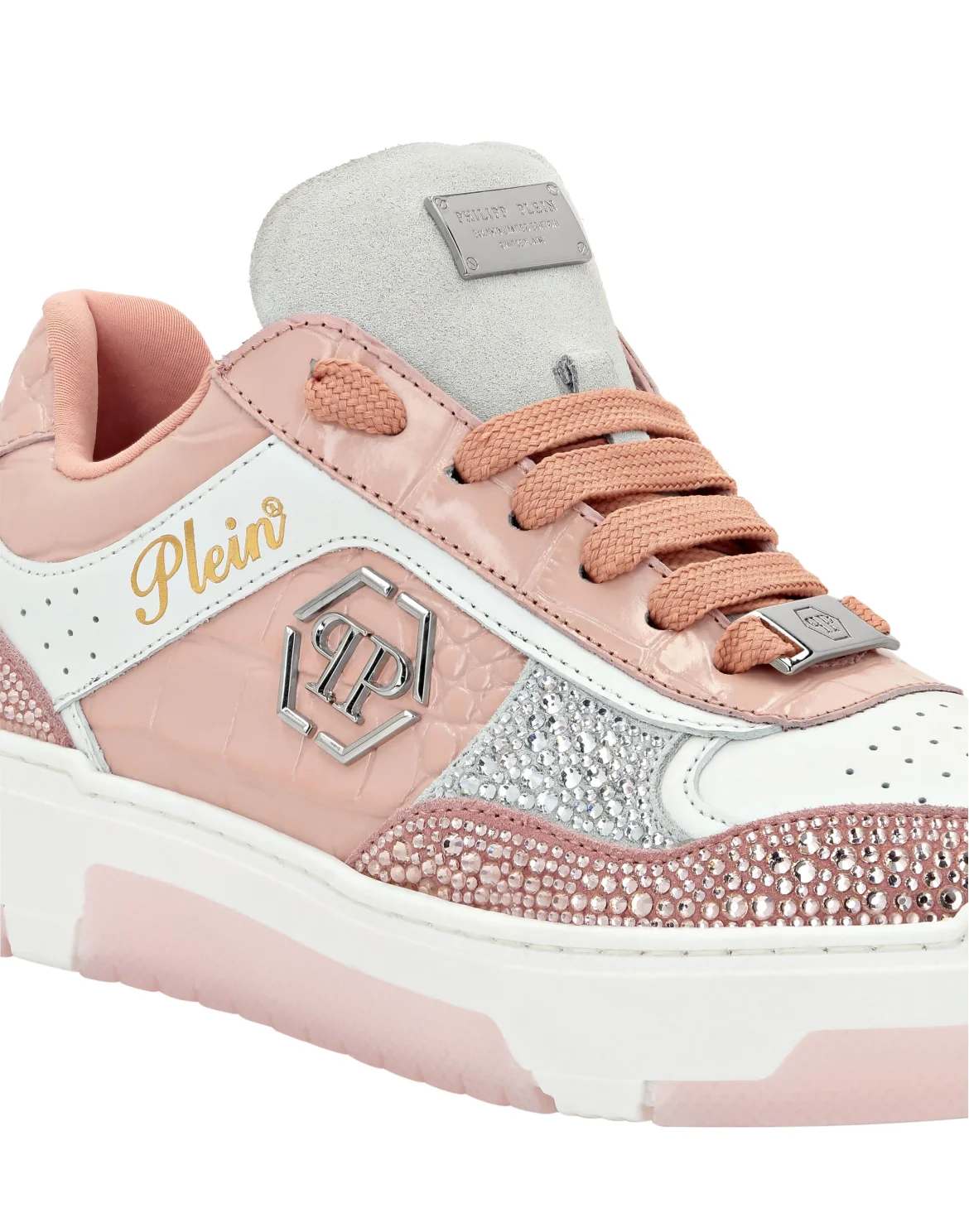 Low Top Sneakers Mix Strass Cocco, цвет: Розовый