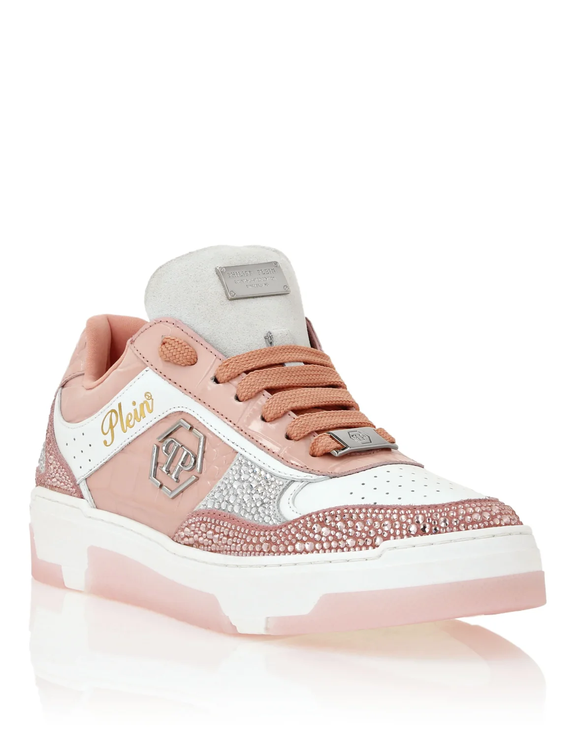 Low Top Sneakers Mix Strass Cocco, цвет: Розовый