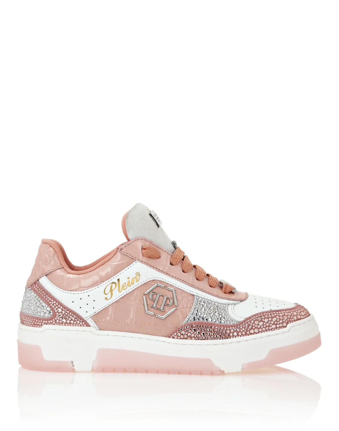 Low Top Sneakers Mix Strass Cocco, цвет: Розовый
