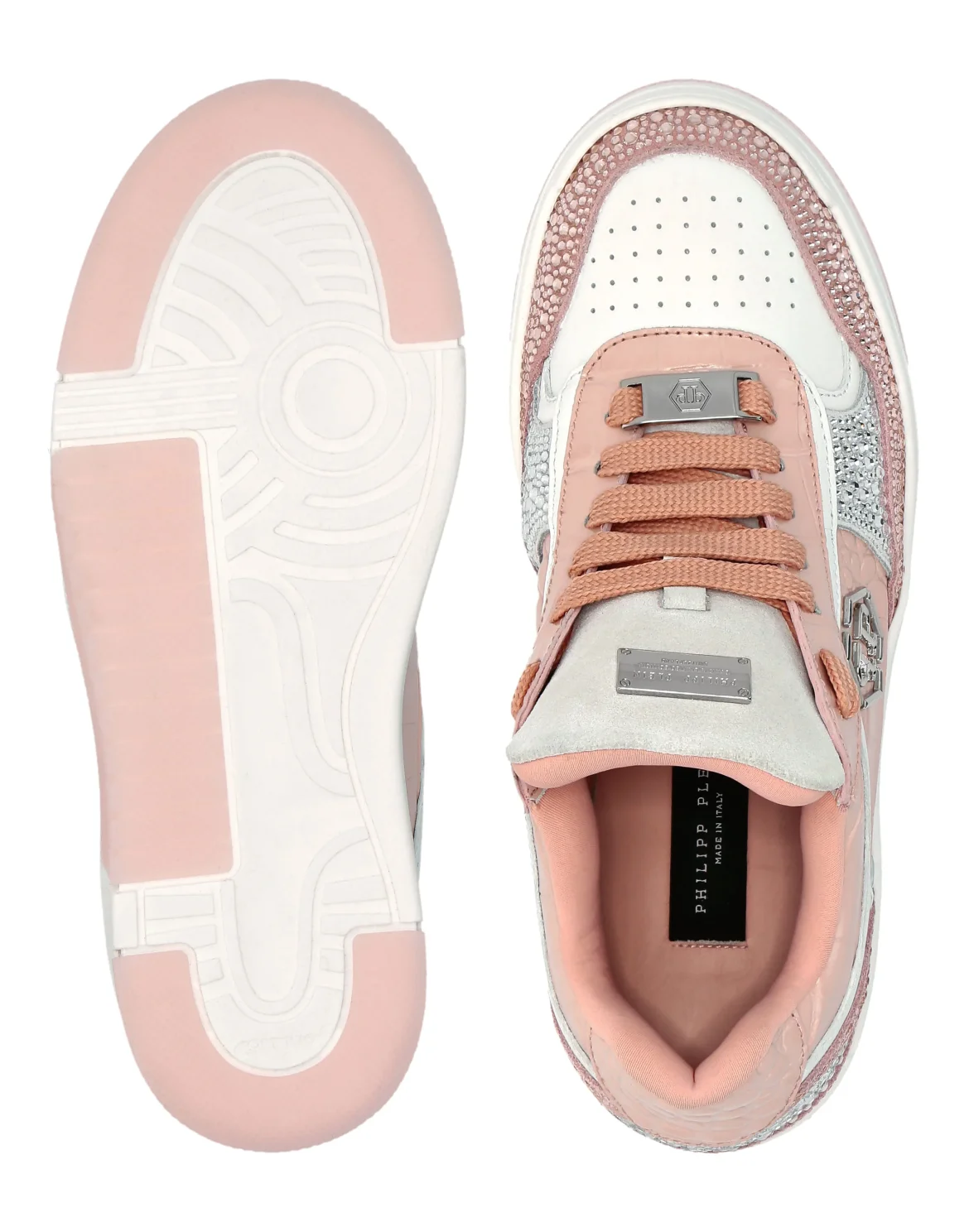 Low Top Sneakers Mix Strass Cocco, цвет: Розовый