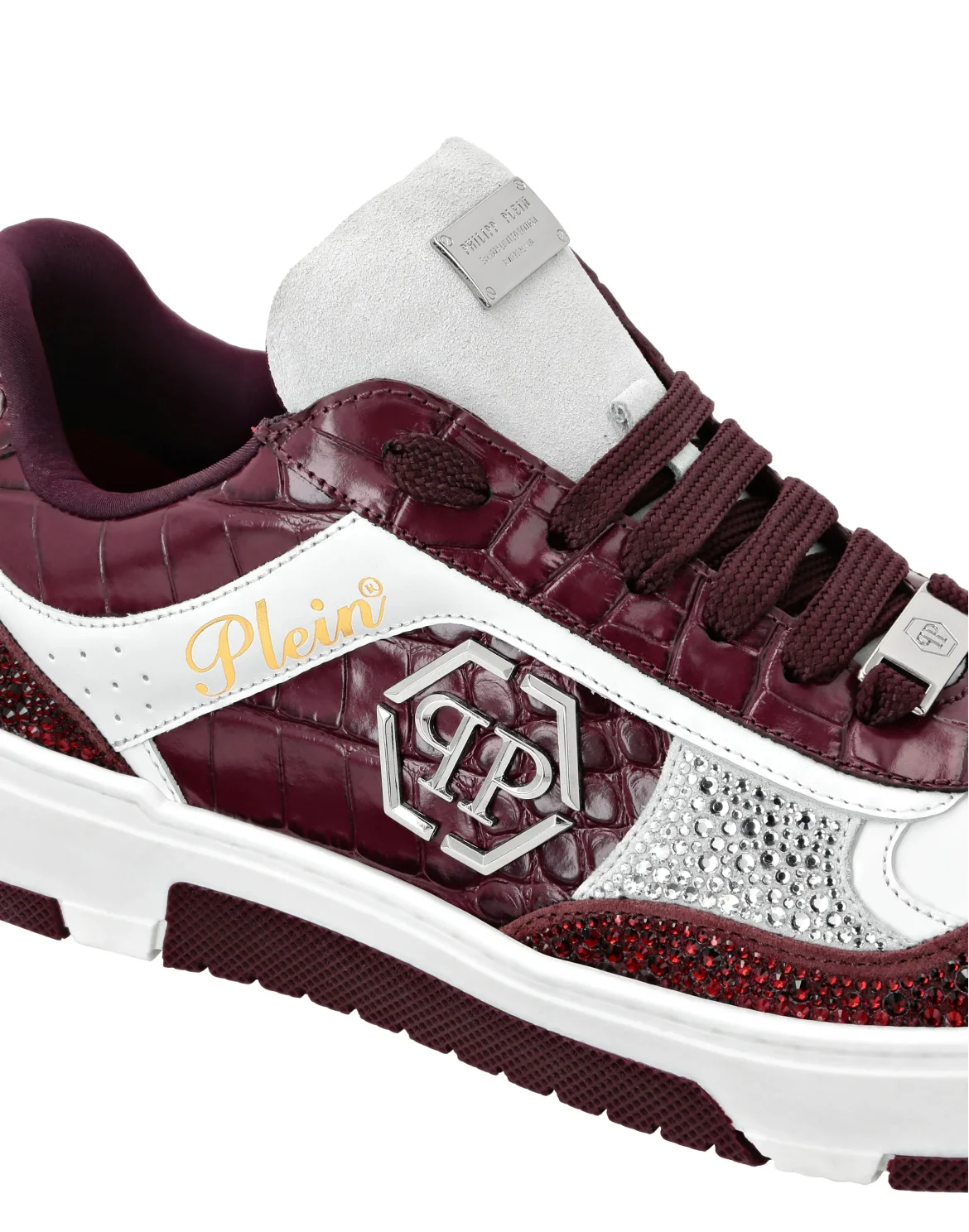 Low Top Sneakers Mix Strass Cocco, цвет: Красный