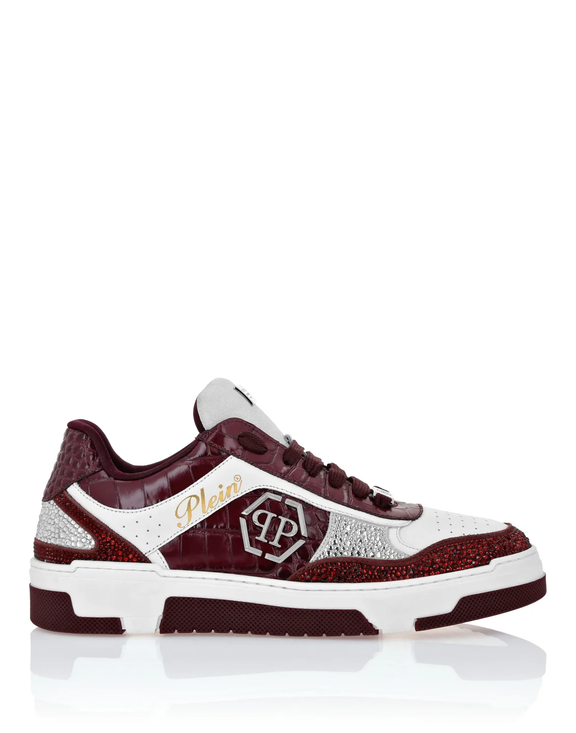 Low Top Sneakers Mix Strass Cocco, цвет: Красный