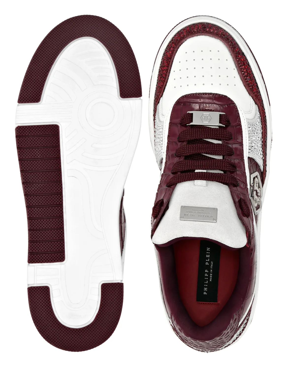 Low Top Sneakers Mix Strass Cocco, цвет: Красный