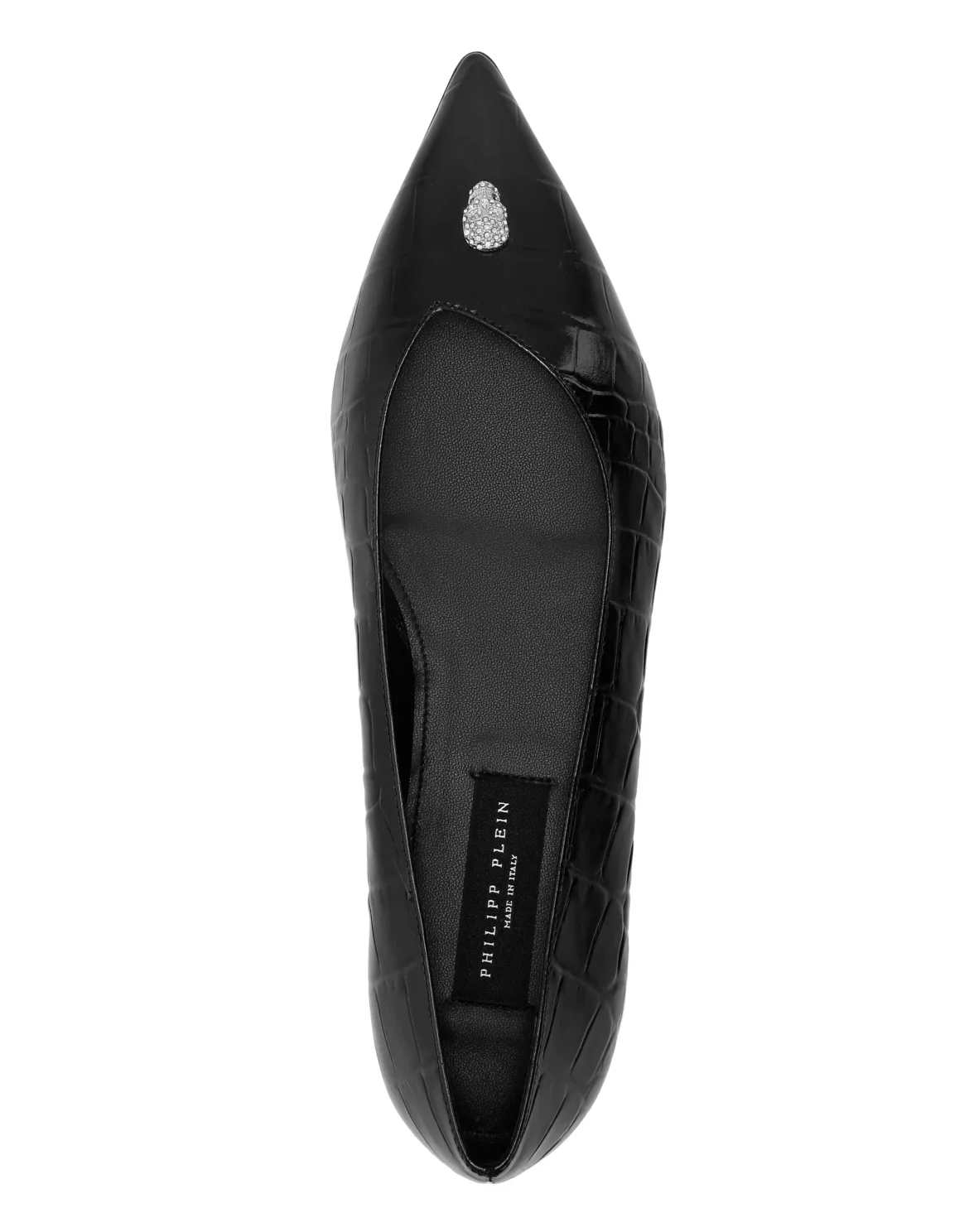 Asymmetric Ballerina Flats Skull, цвет: Черный