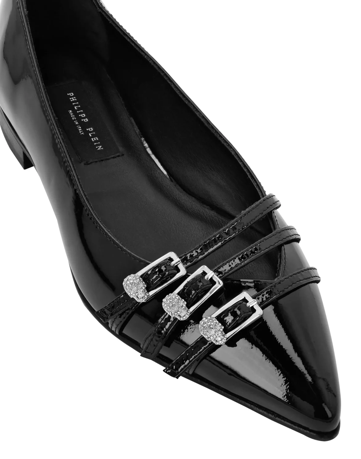 Multi-Strap Ballerina Flats Skull, цвет: Черный