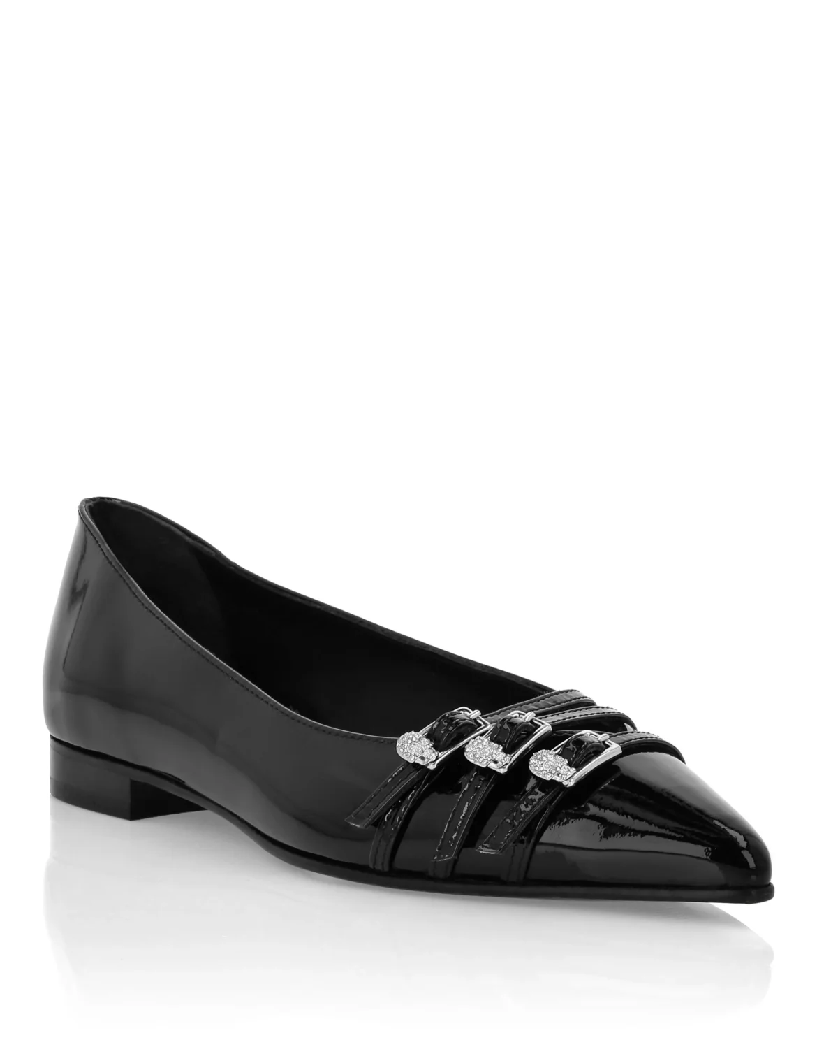 Multi-Strap Ballerina Flats Skull, цвет: Черный