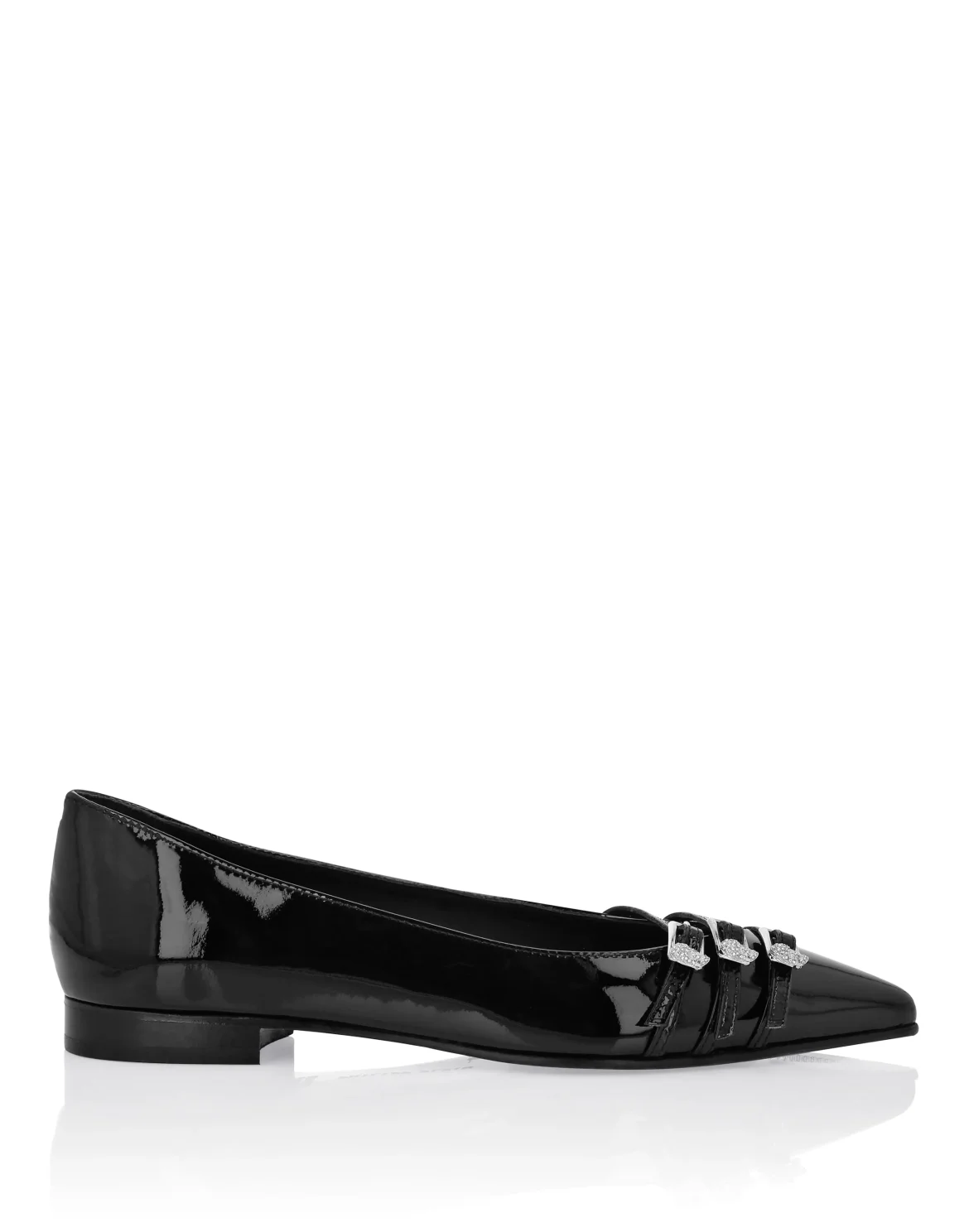 Multi-Strap Ballerina Flats Skull, цвет: Черный