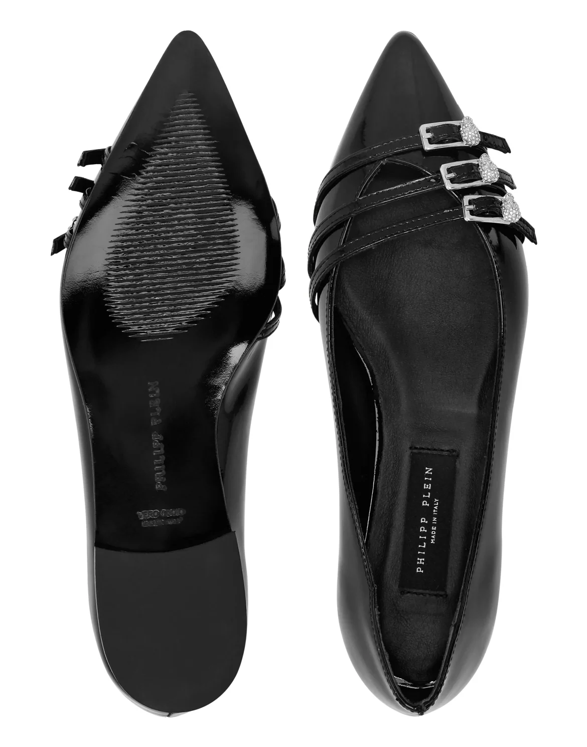 Multi-Strap Ballerina Flats Skull, цвет: Черный