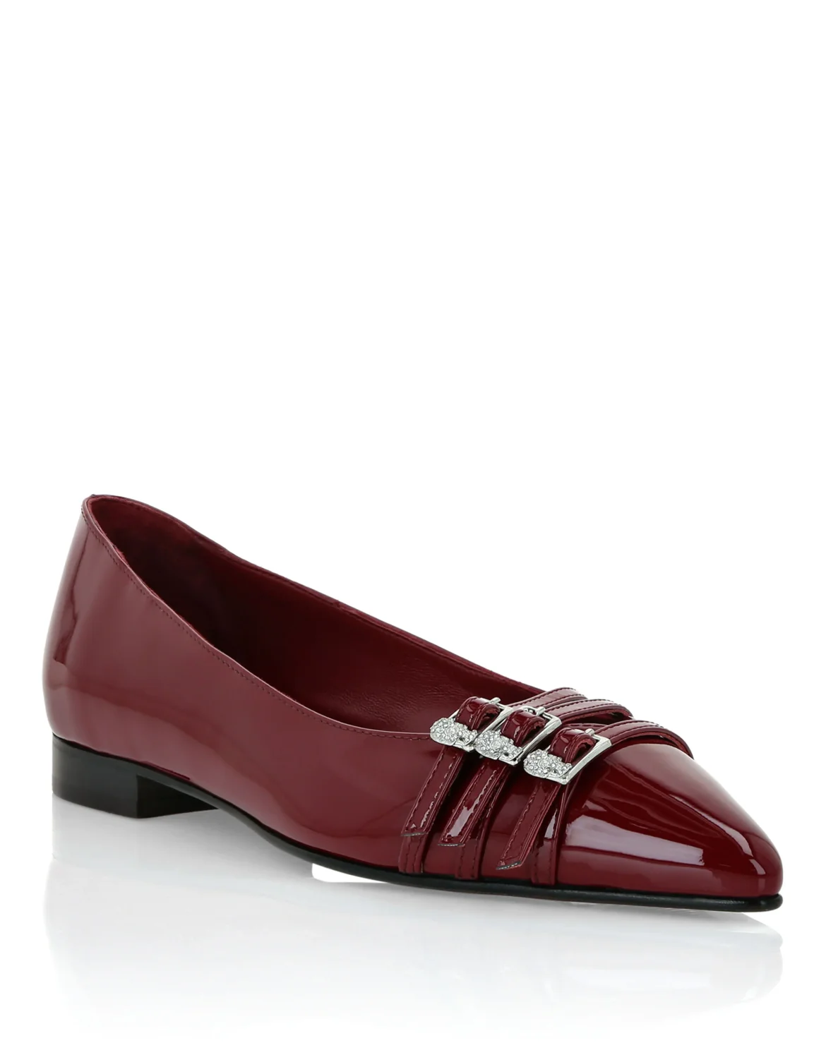 Multi-Strap Ballerina Flats Skull, цвет: Красный
