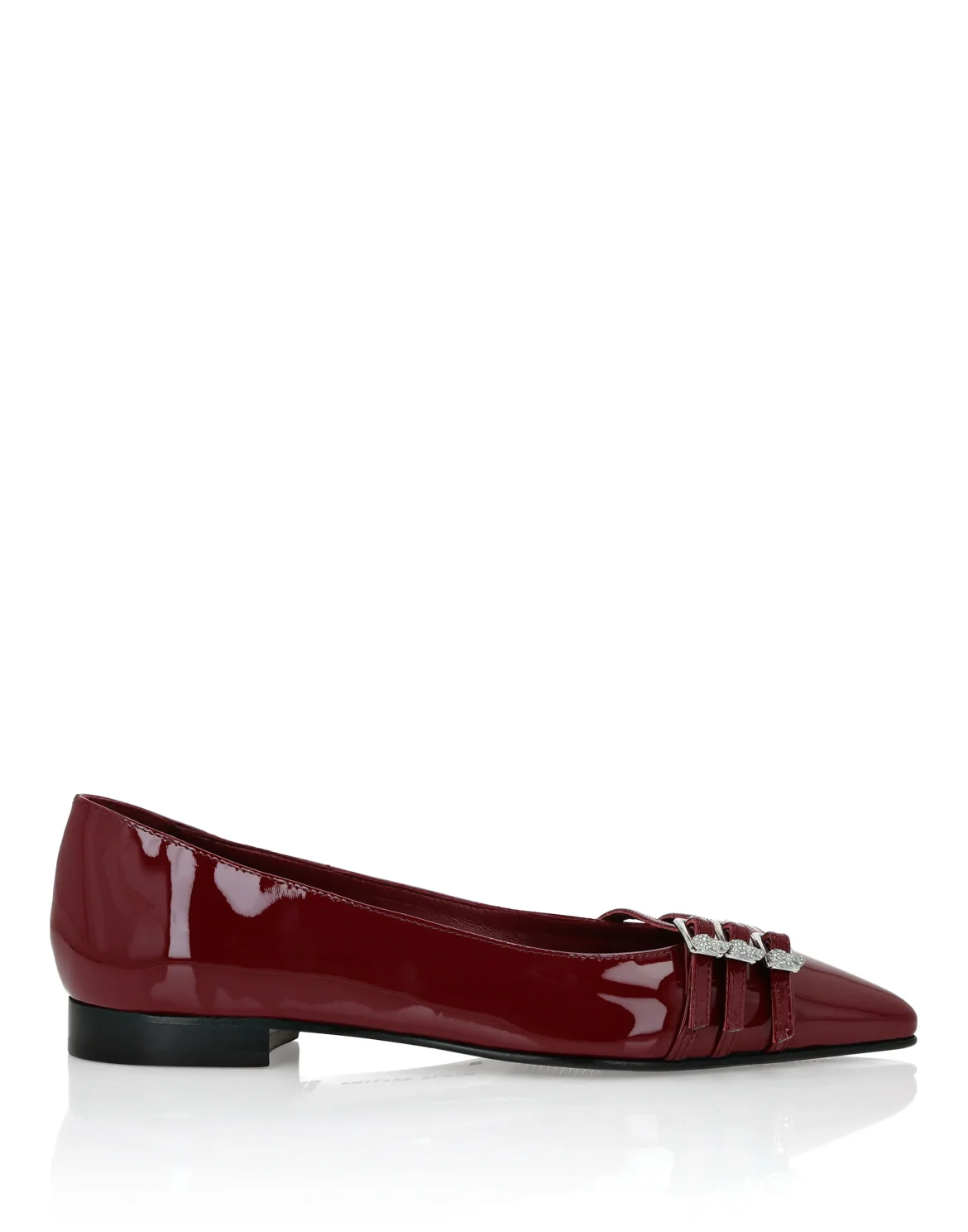 Multi-Strap Ballerina Flats Skull, цвет: Красный