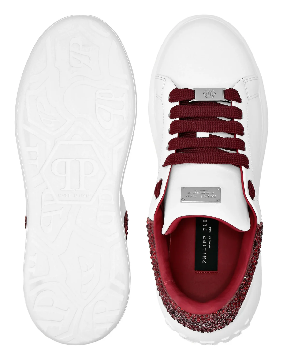 Low Top Sneakers Mix Strass, цвет: Красный