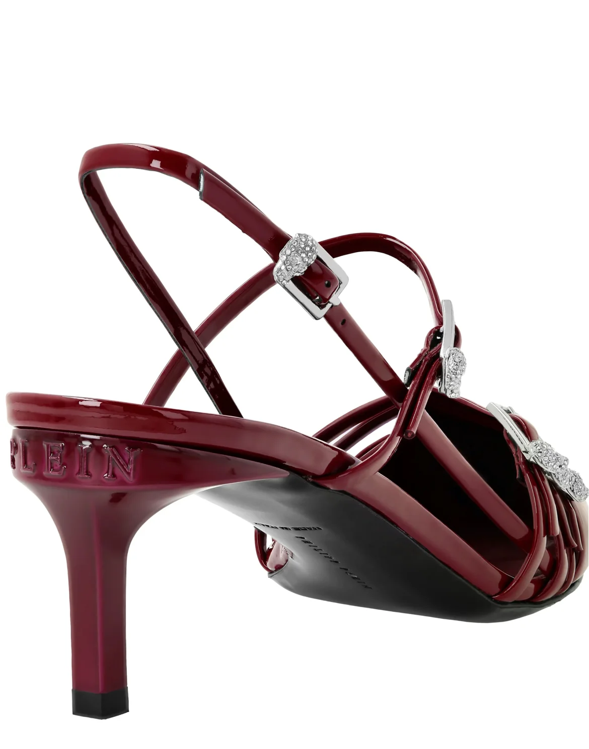 Multi-Strap Mid-Heel Slingbacks 5, цвет: Красный