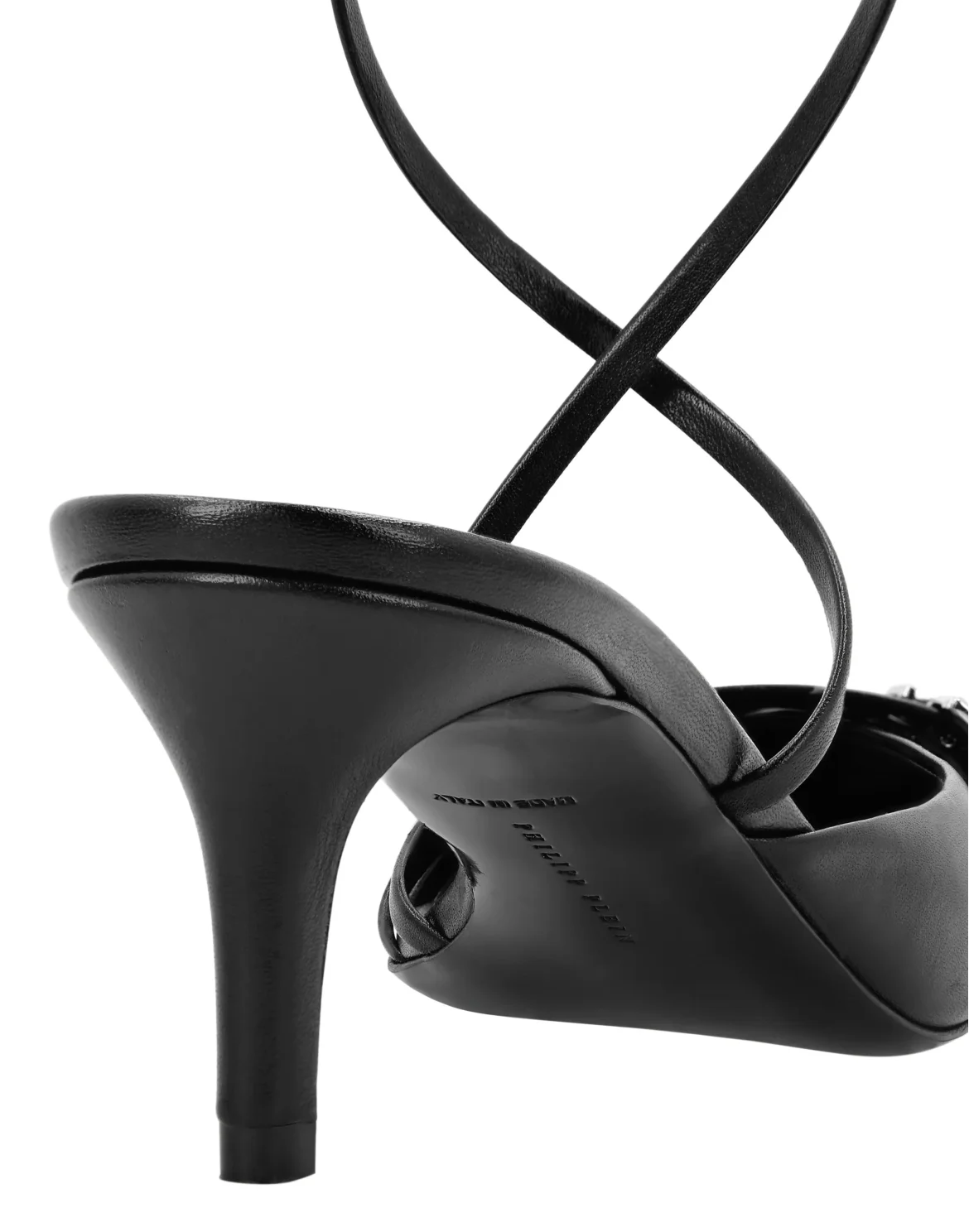 Multi-Strap Crossing Mid Heels 5, цвет: Черный