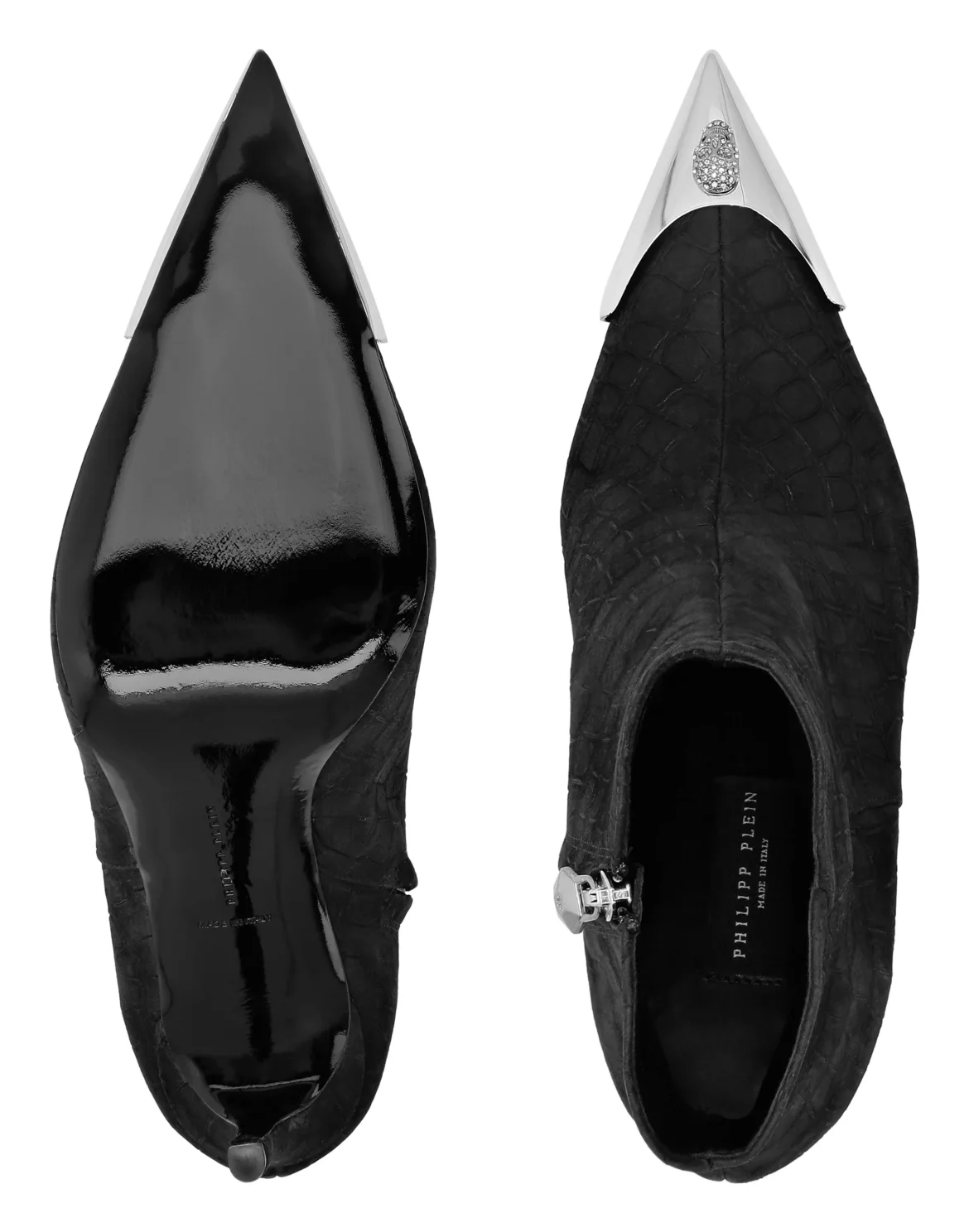 Nubuck Mid-Heeled Low Boots 9, цвет: Черный