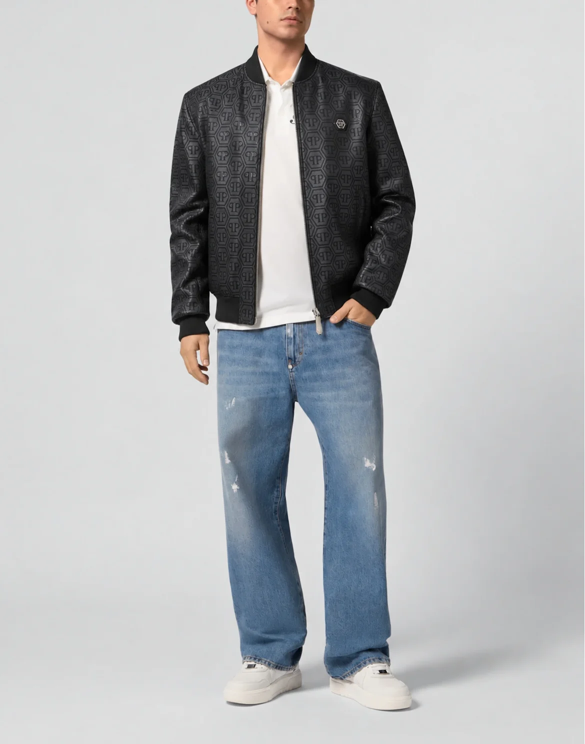 Nylon Bomber Jacquard Monogram, цвет: Черный