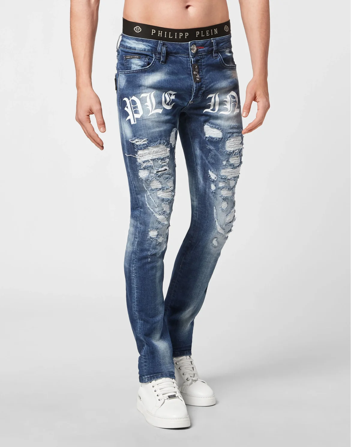 Denim Trousers Super Straight Cut Philipp Plein TM, цвет: Синий