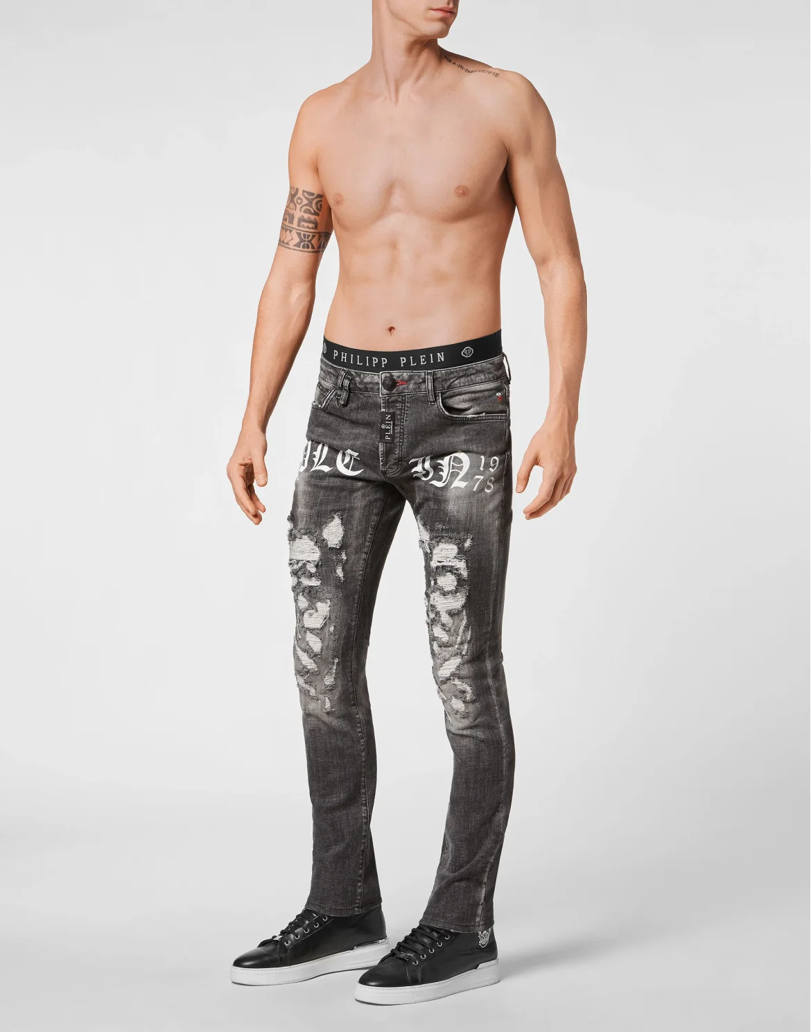 Denim Trousers Super Straight Cut Philipp Plein TM, цвет: Черный
