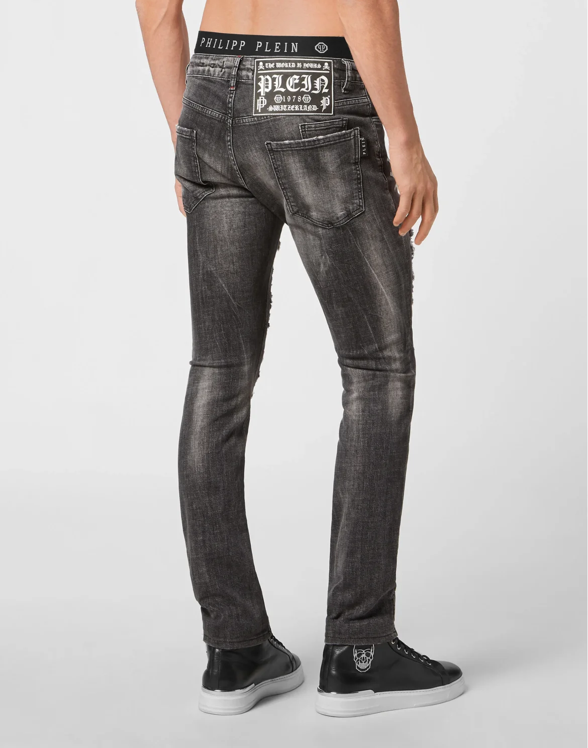 Denim Trousers Super Straight Cut Philipp Plein TM, цвет: Черный