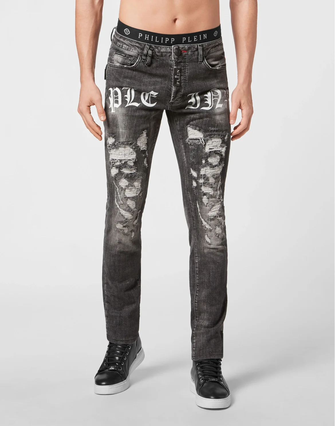 Denim Trousers Super Straight Cut Philipp Plein TM, цвет: Черный
