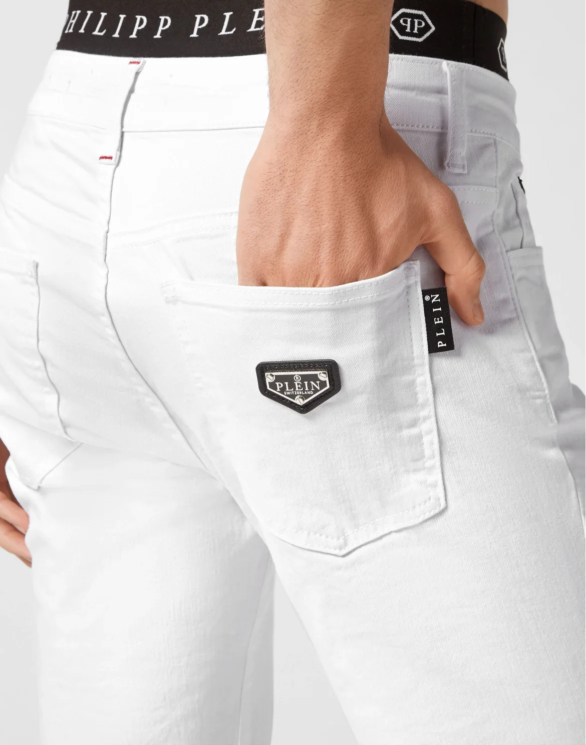 Denim Trousers Slim Fit Basic, цвет: Белый
