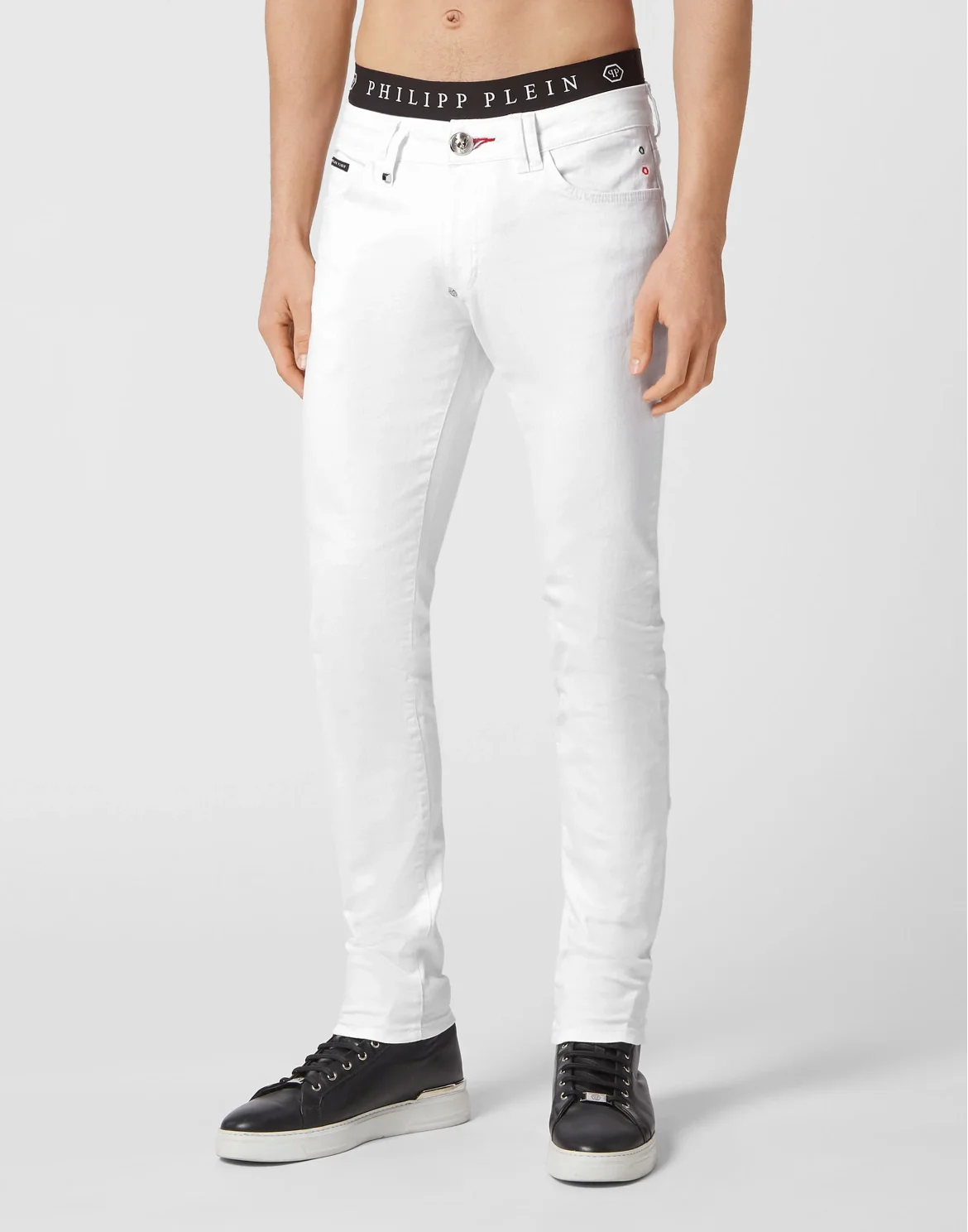 Denim Trousers Slim Fit Basic, цвет: Белый