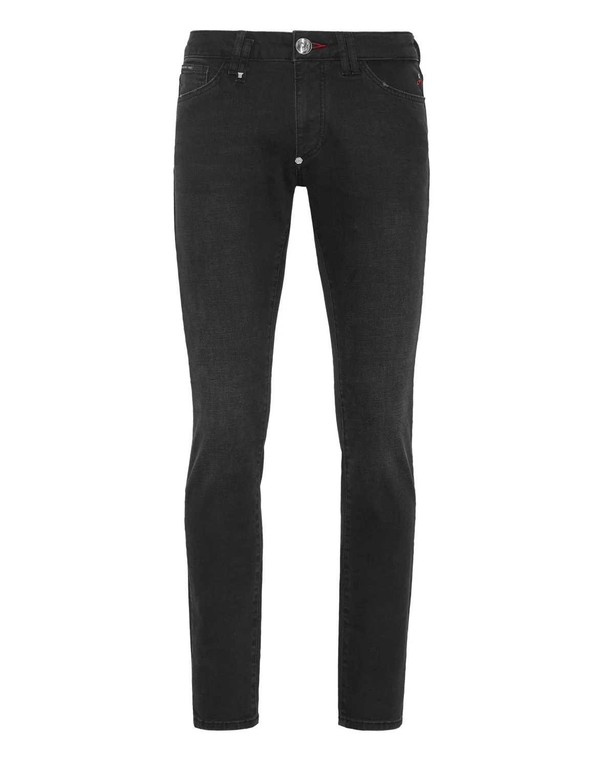 Denim Trousers Slim Fit Basic, цвет: Черный