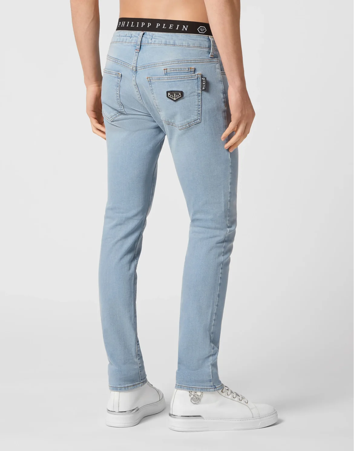Denim Trousers Slim Fit Basic, цвет: Голубой
