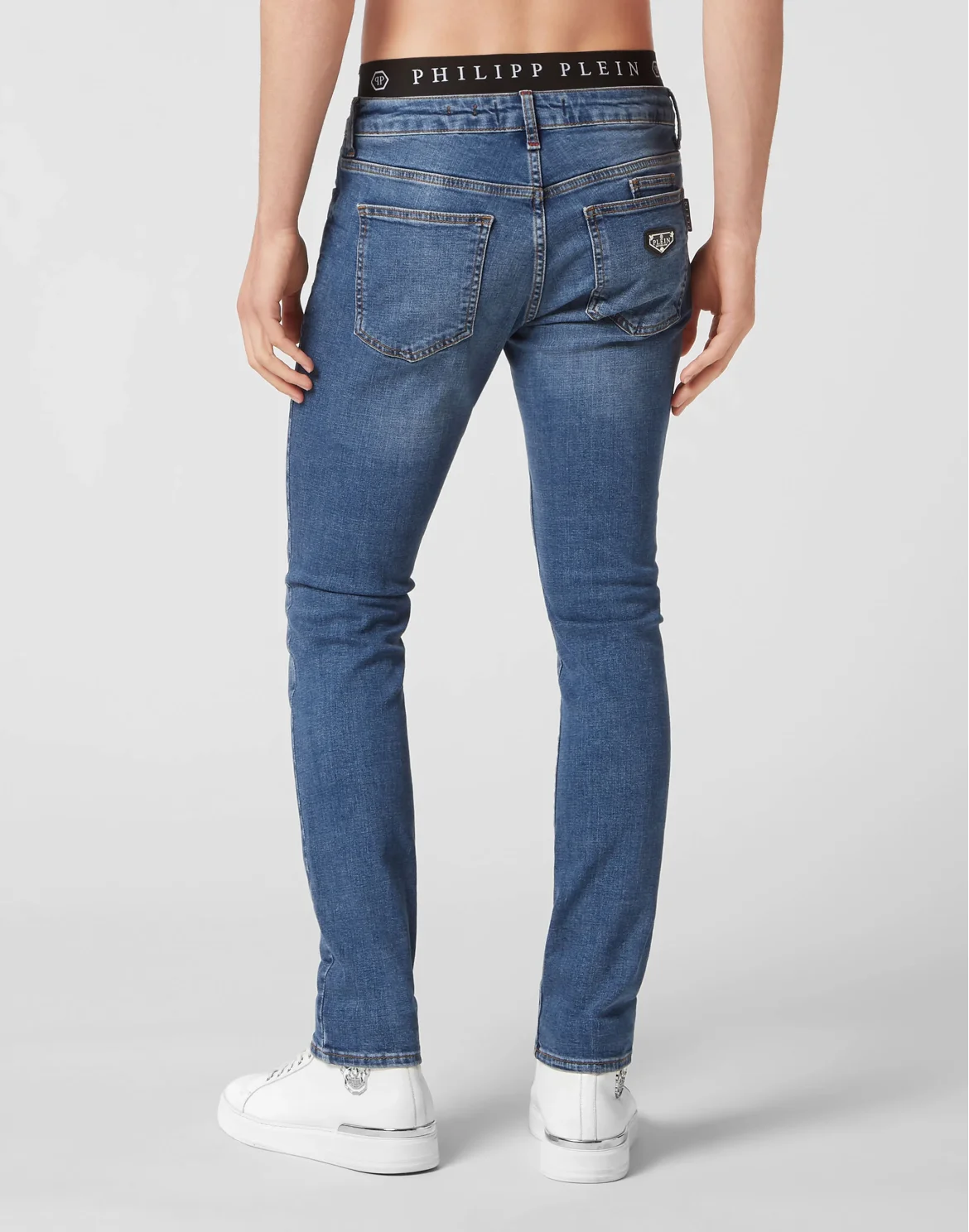Denim Trousers Slim Fit Basic, цвет: Синий