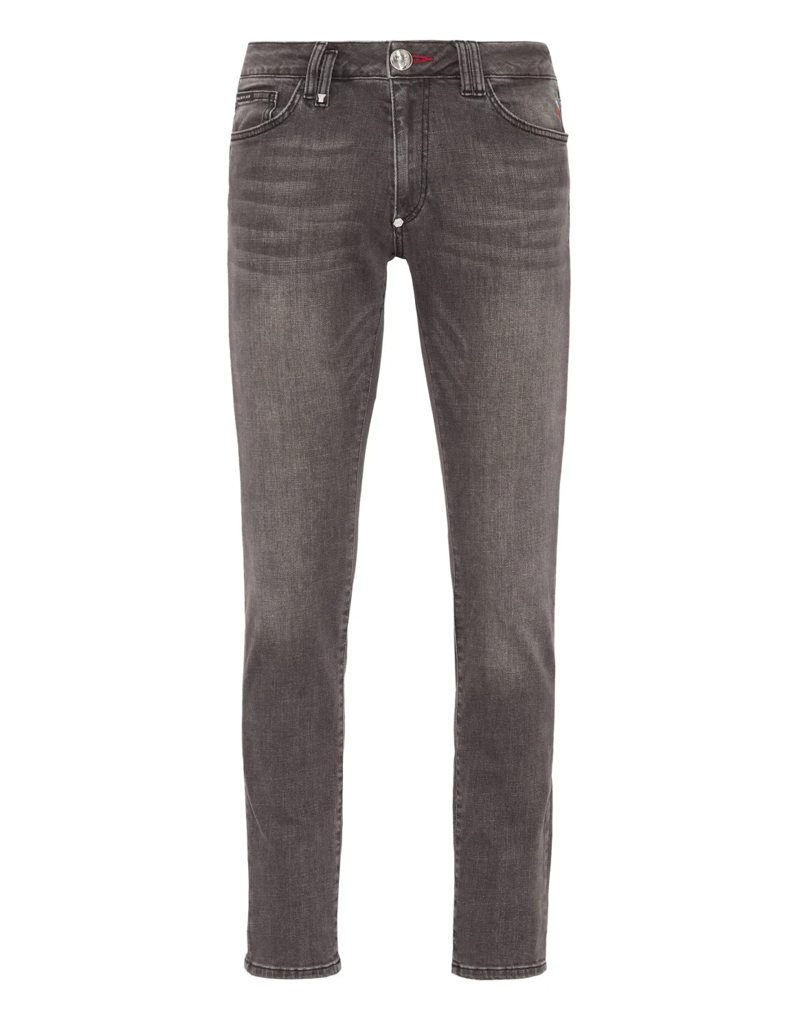 Denim Trousers Slim Fit Basic, цвет: Серый