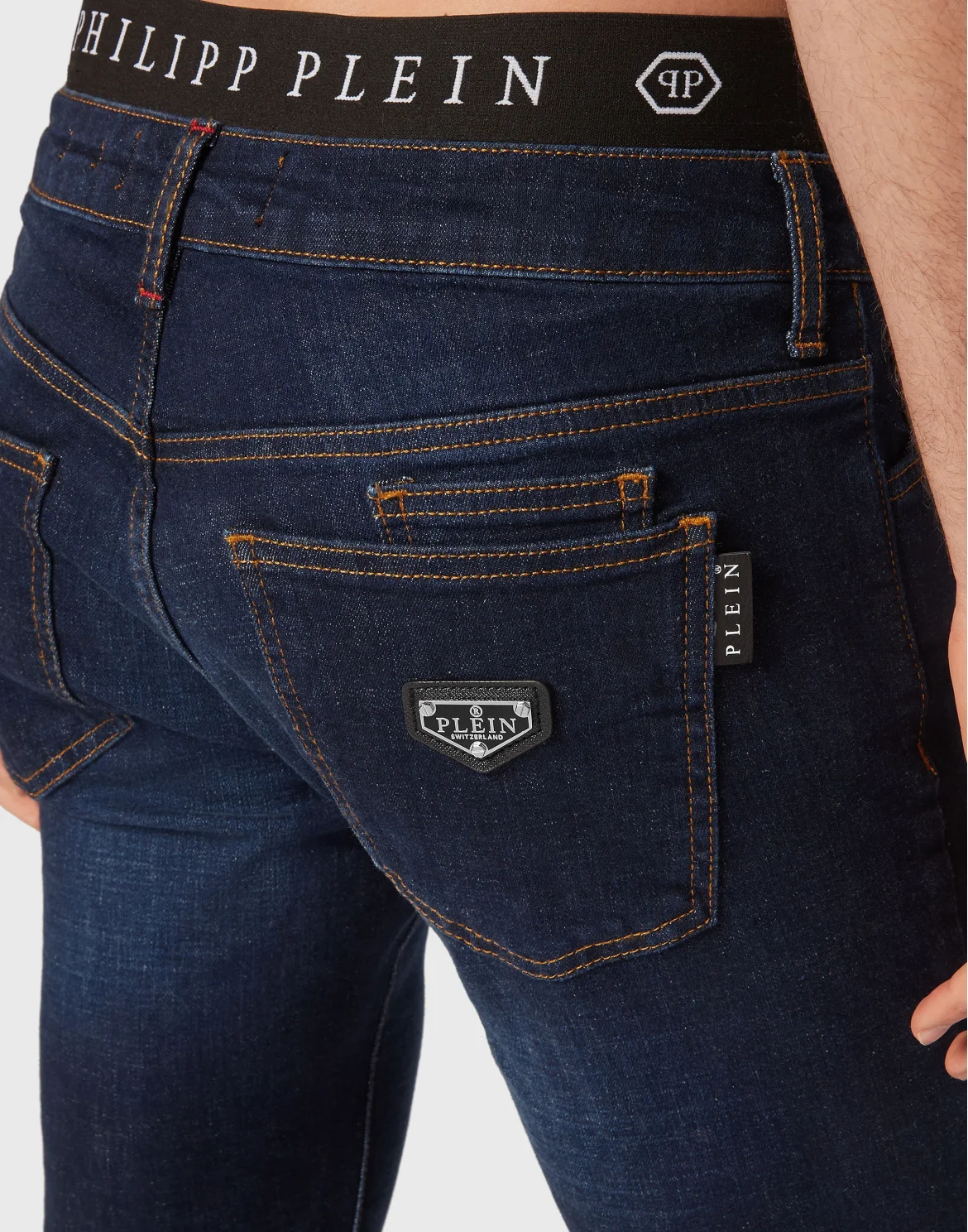 Denim Trousers Slim Fit Basic, цвет: Синий