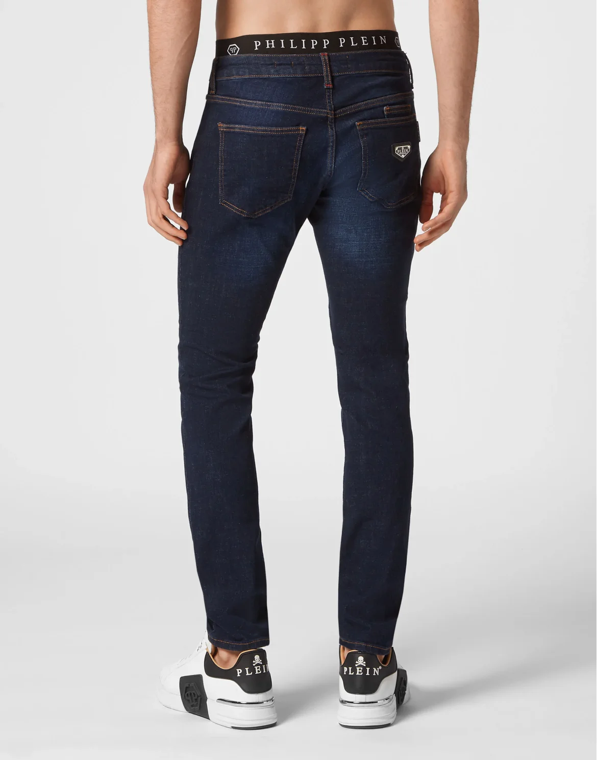 Denim Trousers Slim Fit Basic, цвет: Синий