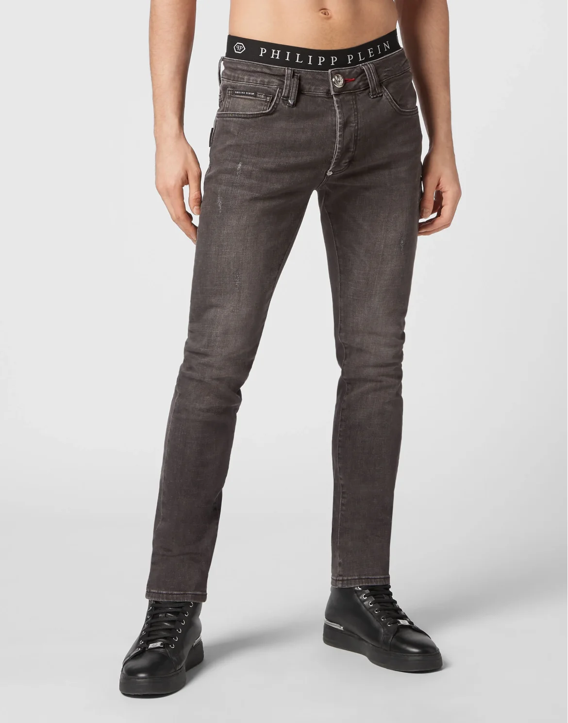 Denim Trousers Super Straight Cut Basic, цвет: Серый