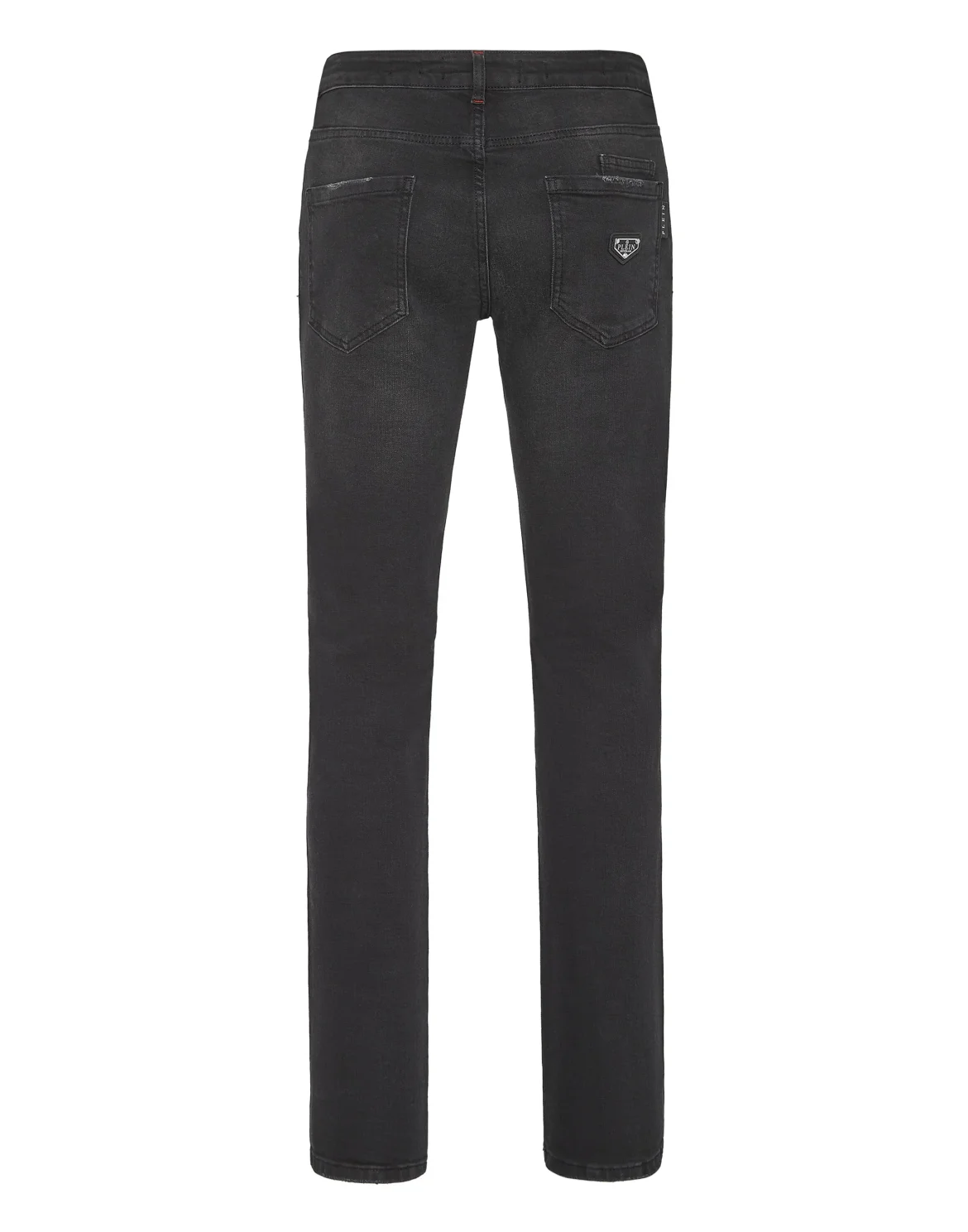 Denim Trousers Straight Cut Supreme Iconic Plein Basic, цвет: Черный